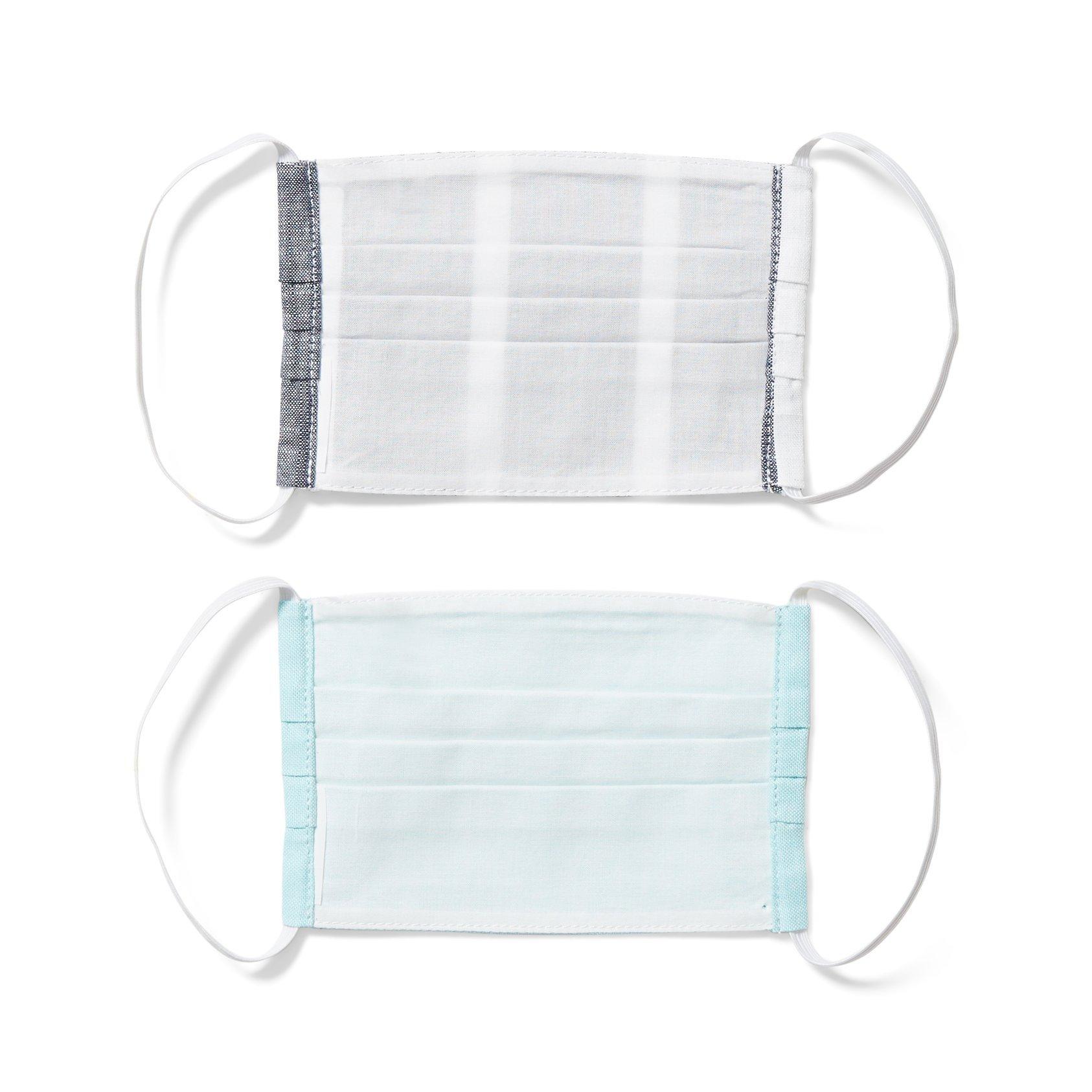 Kid Oxford And Striped Mask 2-Pack image number 1