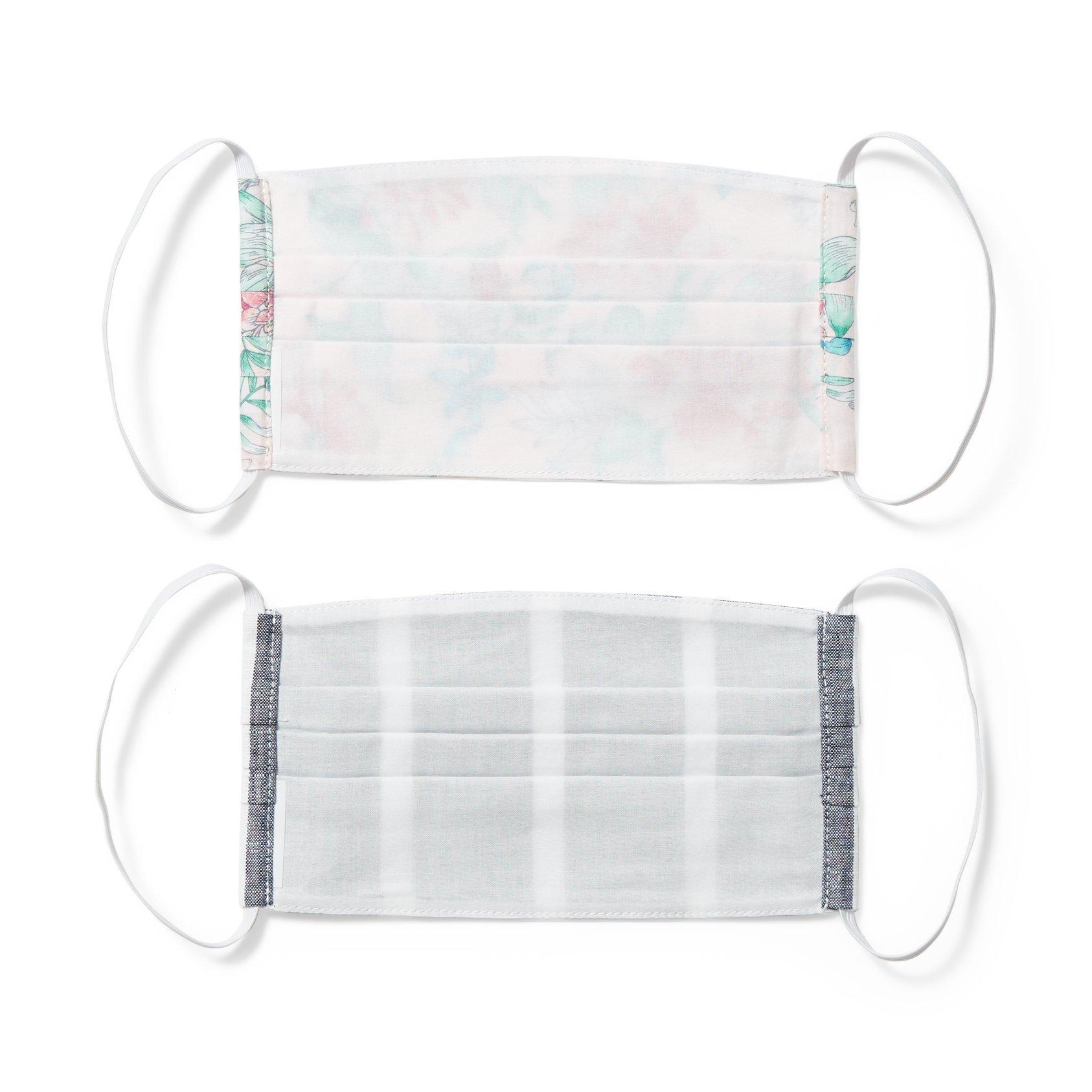 Adult Floral And Striped Mask 2-Pack image number 1