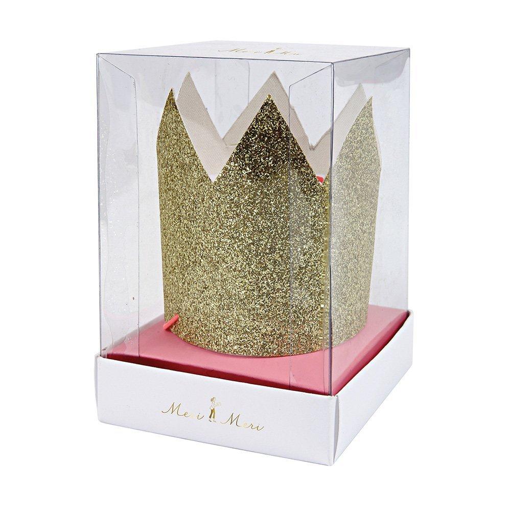 Meri Meri Gold Glitter Party Crown Set image number 1