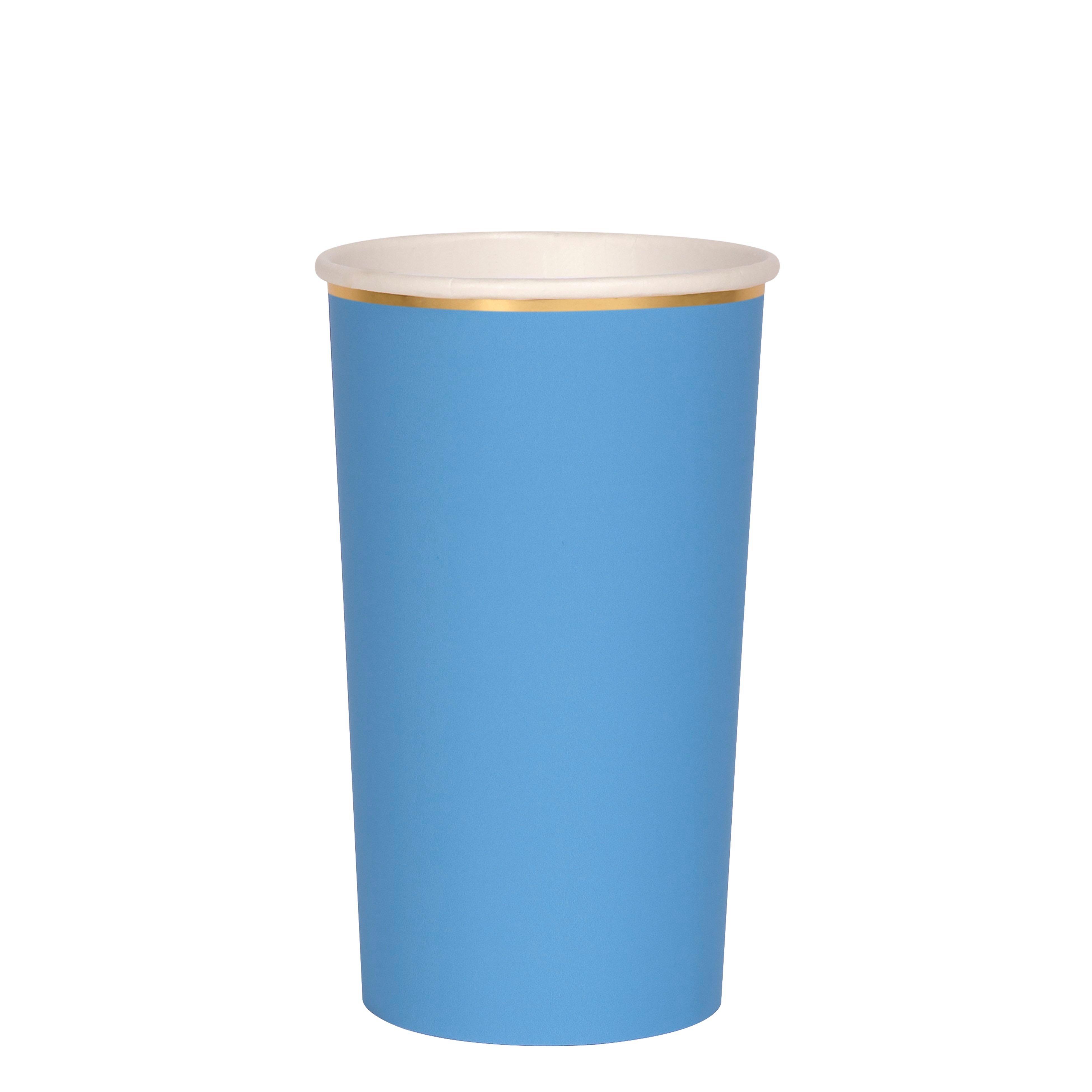 Meri Meri Blue Highball Cups image number 0