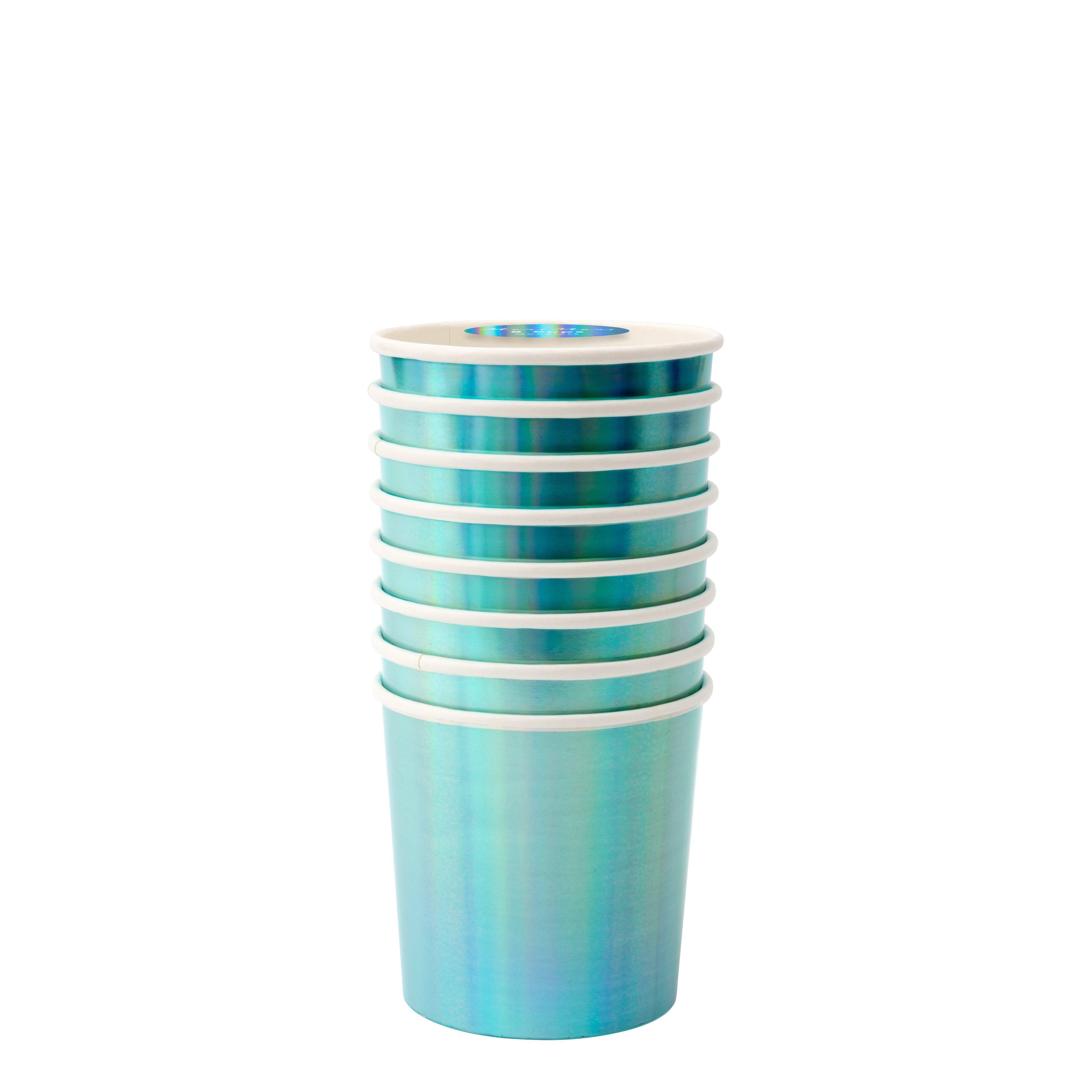 Meri Meri Holographic Blue Tumbler Cup Set 