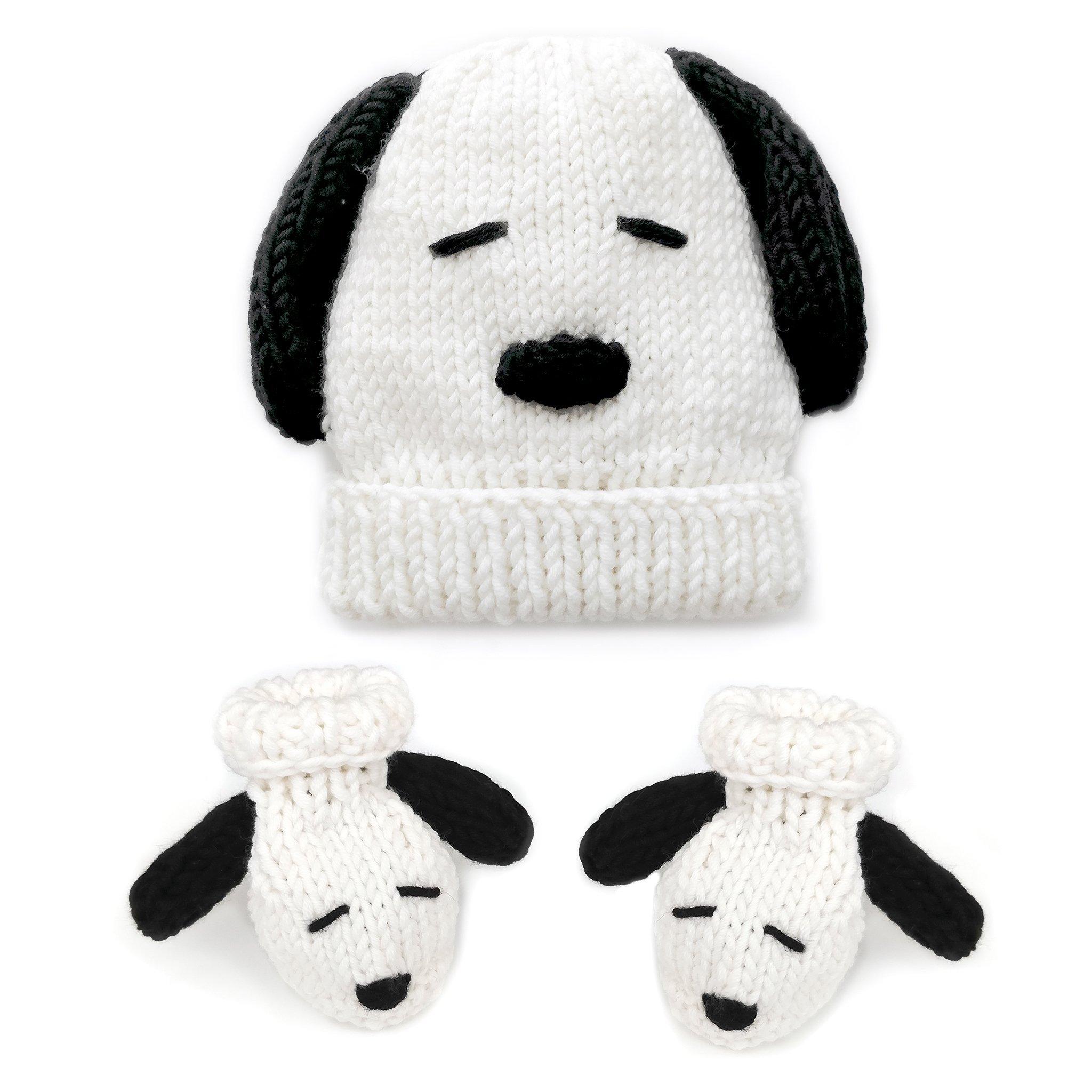 Stitch And Story PEANUTS™ Snoopy Baby Hat And Booties Crochet Kit image number 1