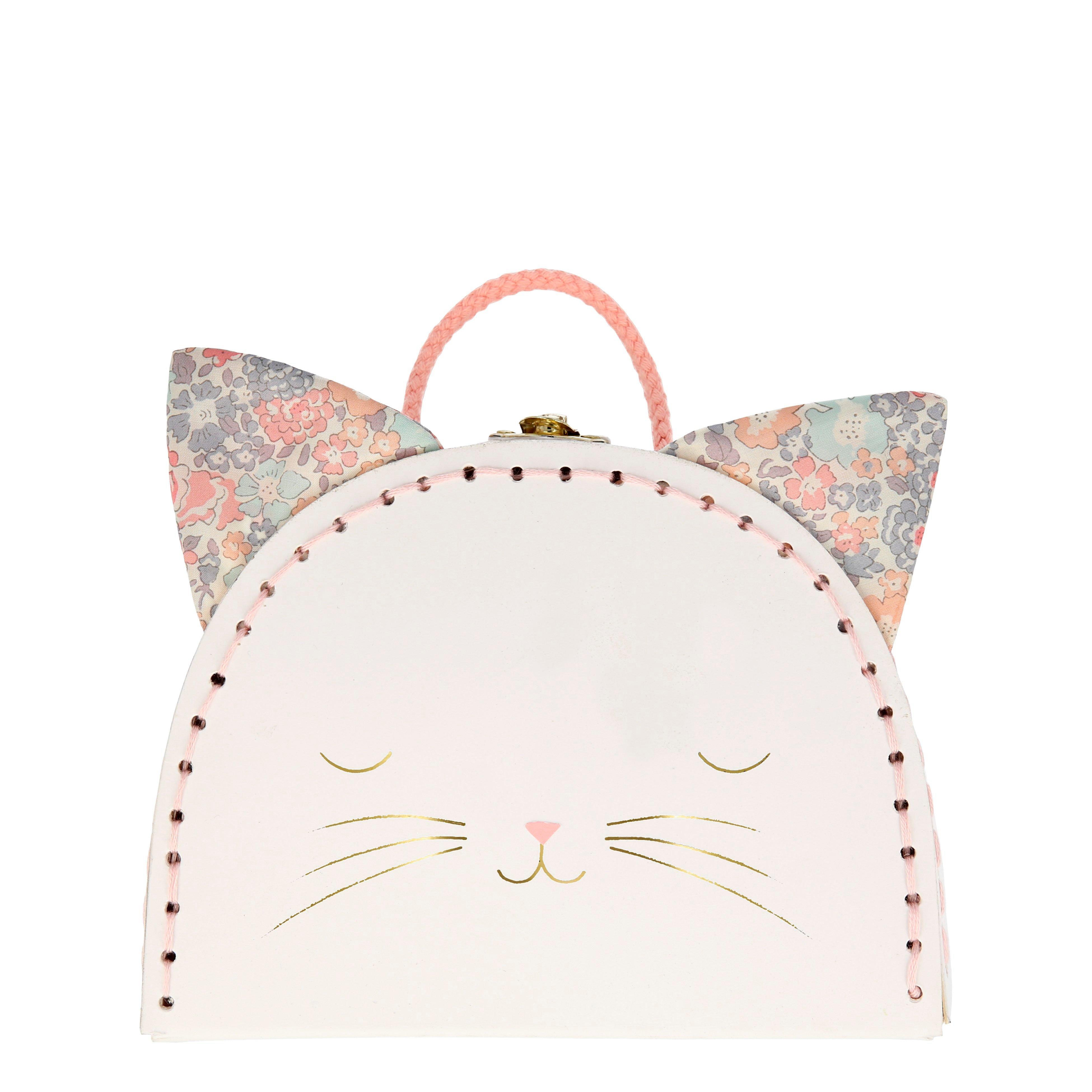 Meri Meri Floral Kitty Mini Suitcase Doll image number 0