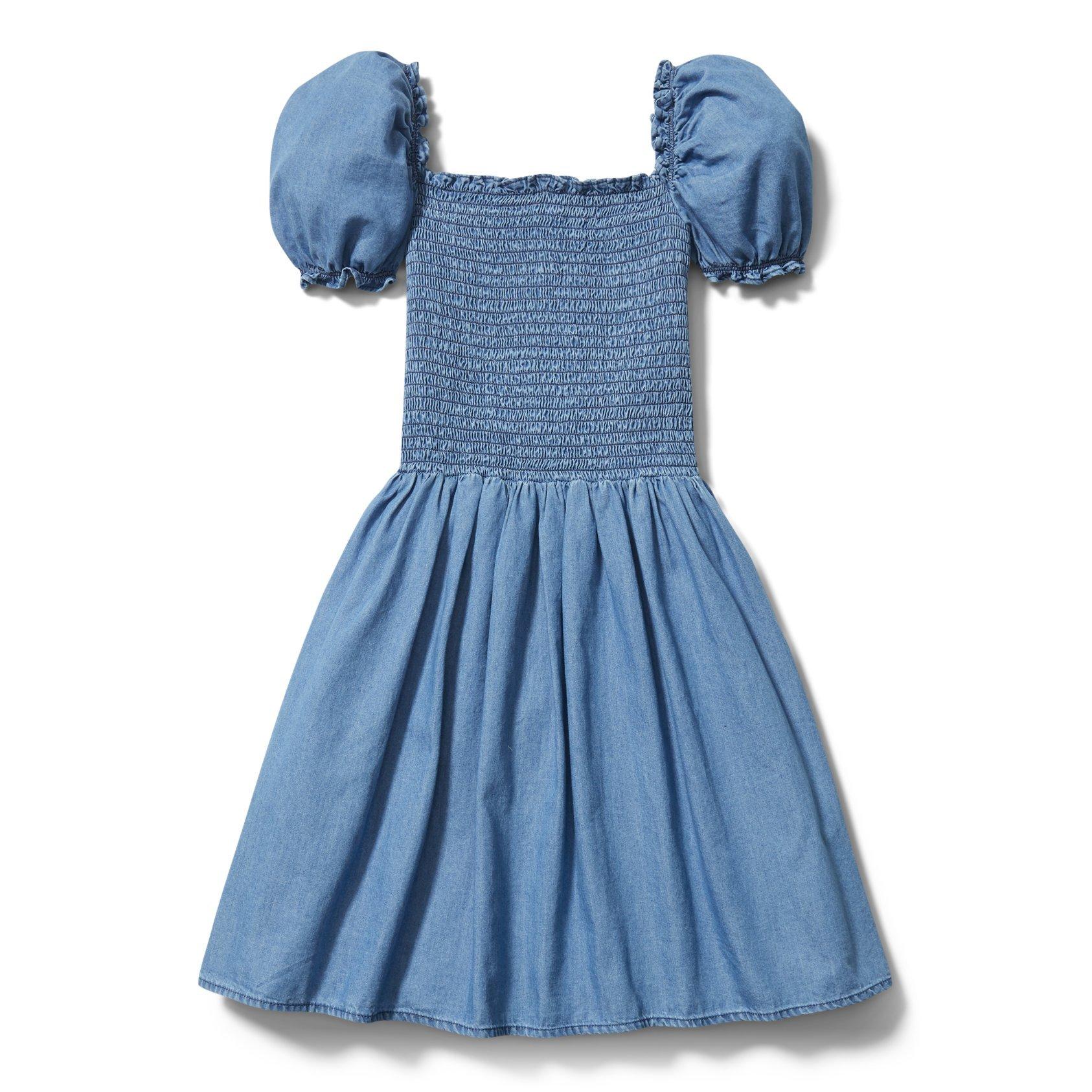 Chambray Smocked Dress image number 0