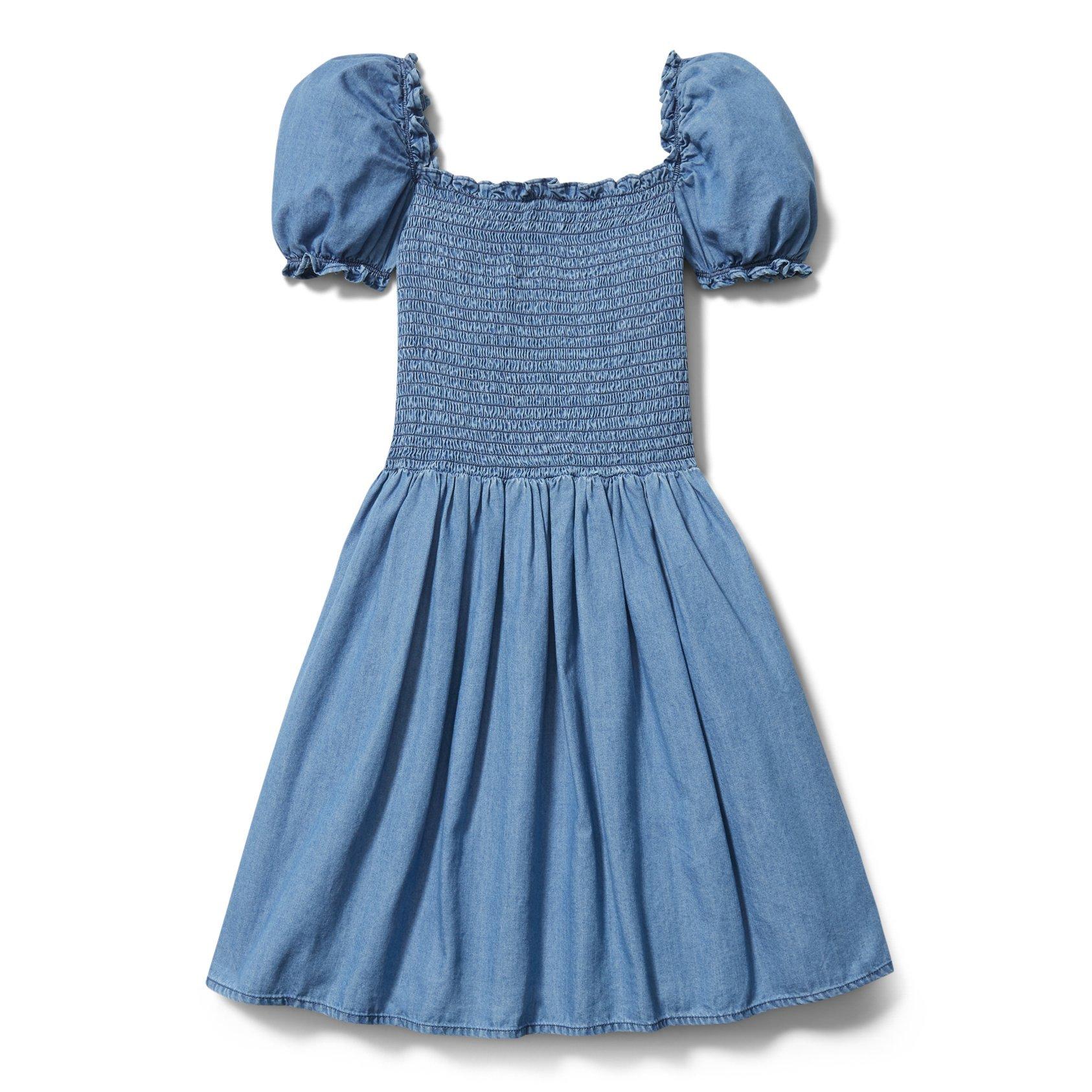 Chambray Smocked Dress image number 4