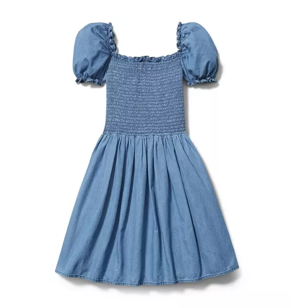 Chambray Smocked Dress image number 4