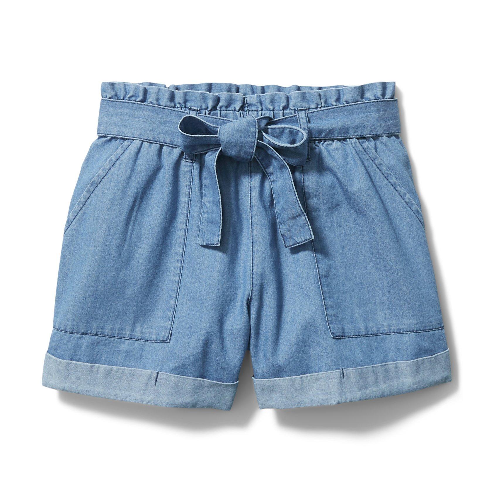 Tween Carolina Blue Chambray Belted Short by Janie and Jack