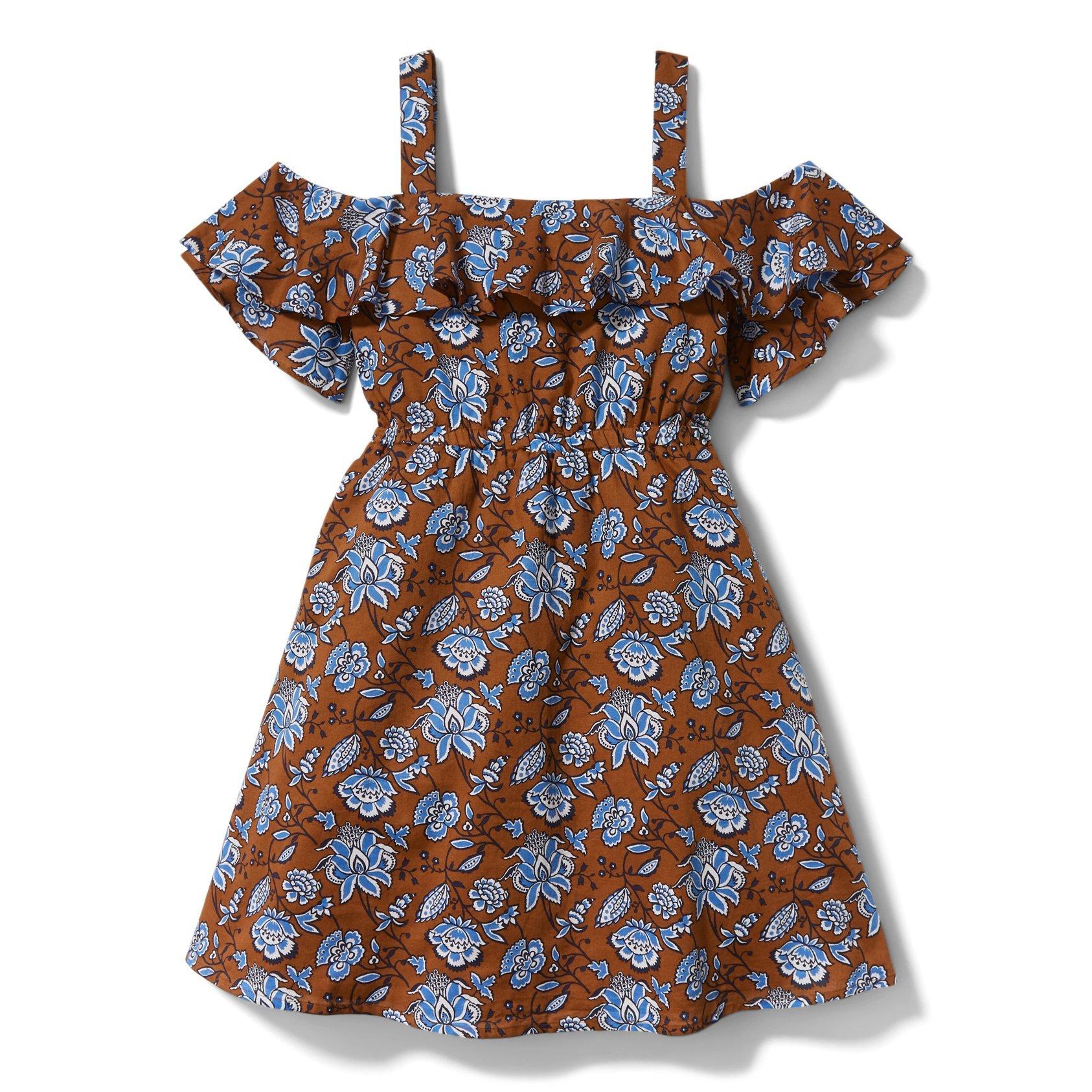 Paisley Floral Cold Shoulder Dress image number 0