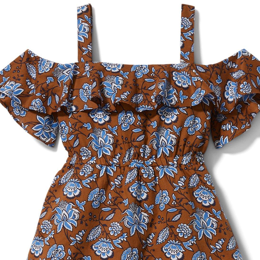 Paisley Floral Cold Shoulder Dress image number 1