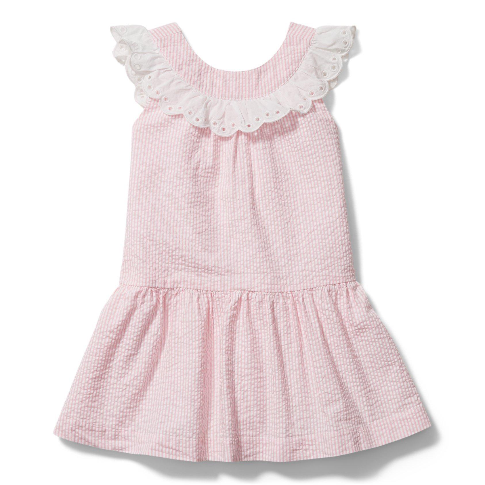 Seersucker Eyelet Collar Dress image number 0