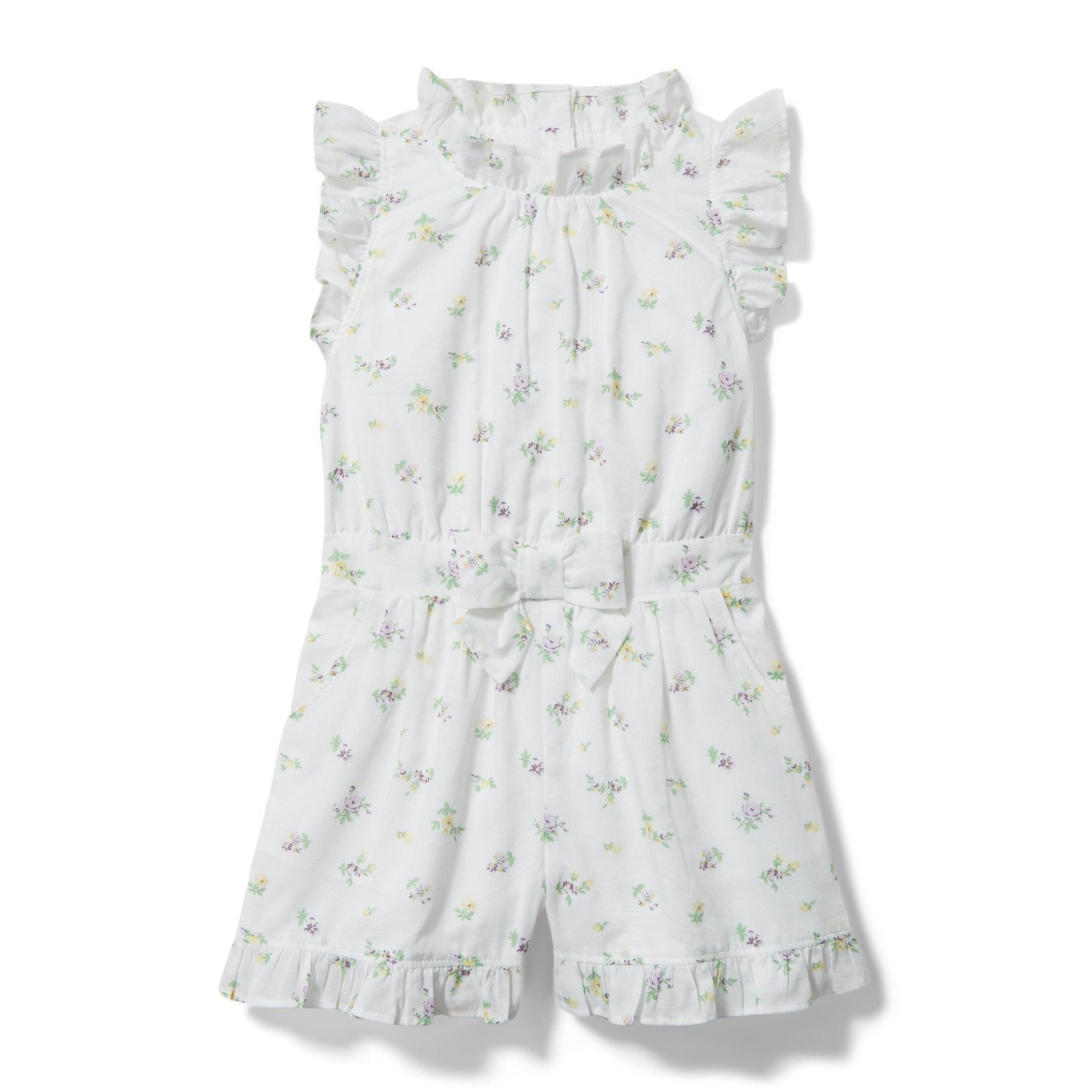 Floral Bow Belt Romper image number 0