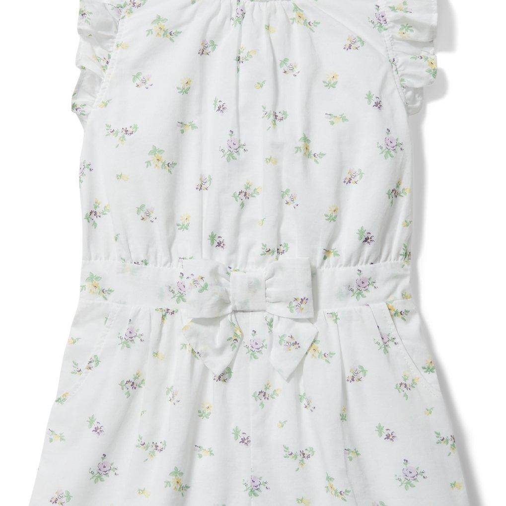 Floral Bow Belt Romper image number 1