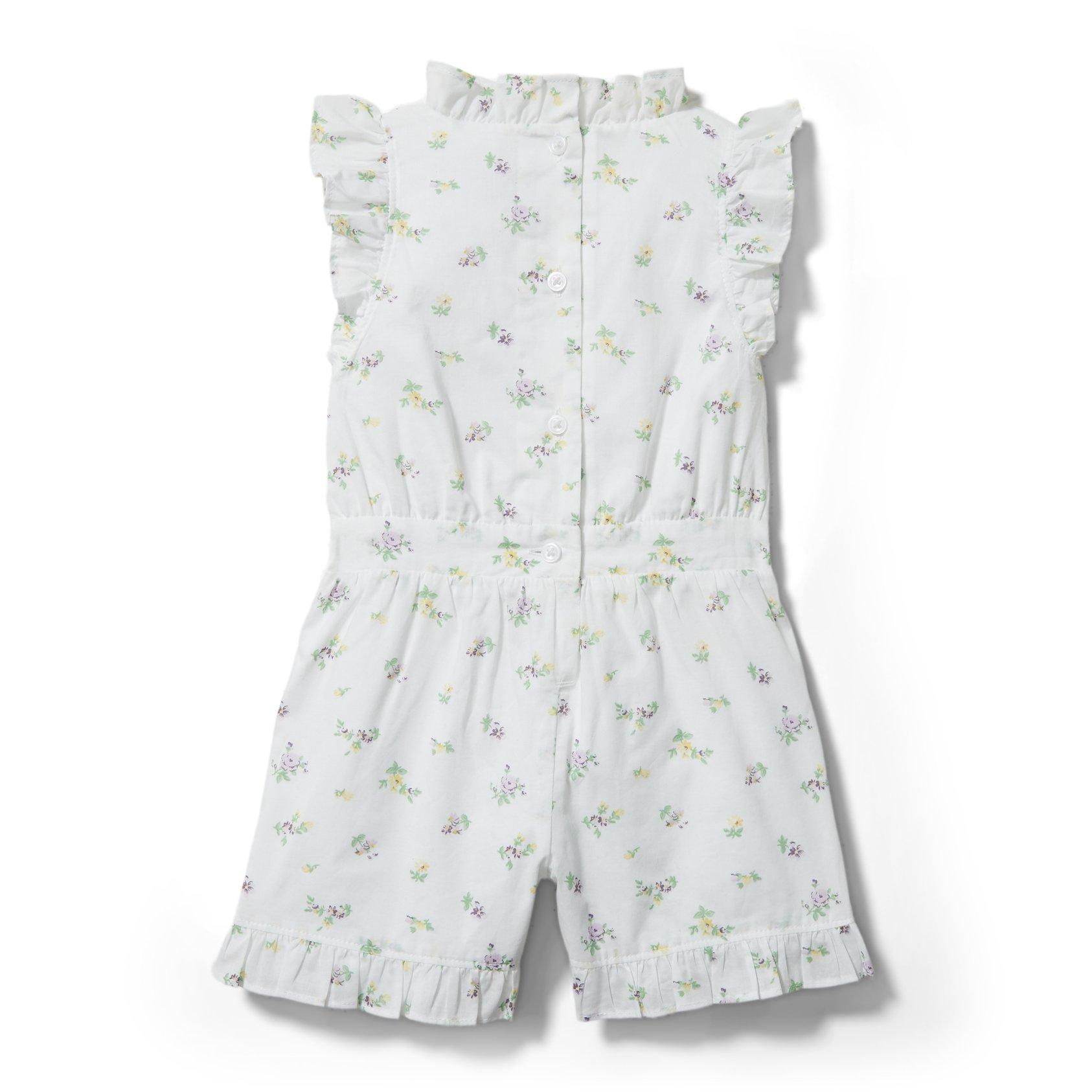 Floral Bow Belt Romper image number 3