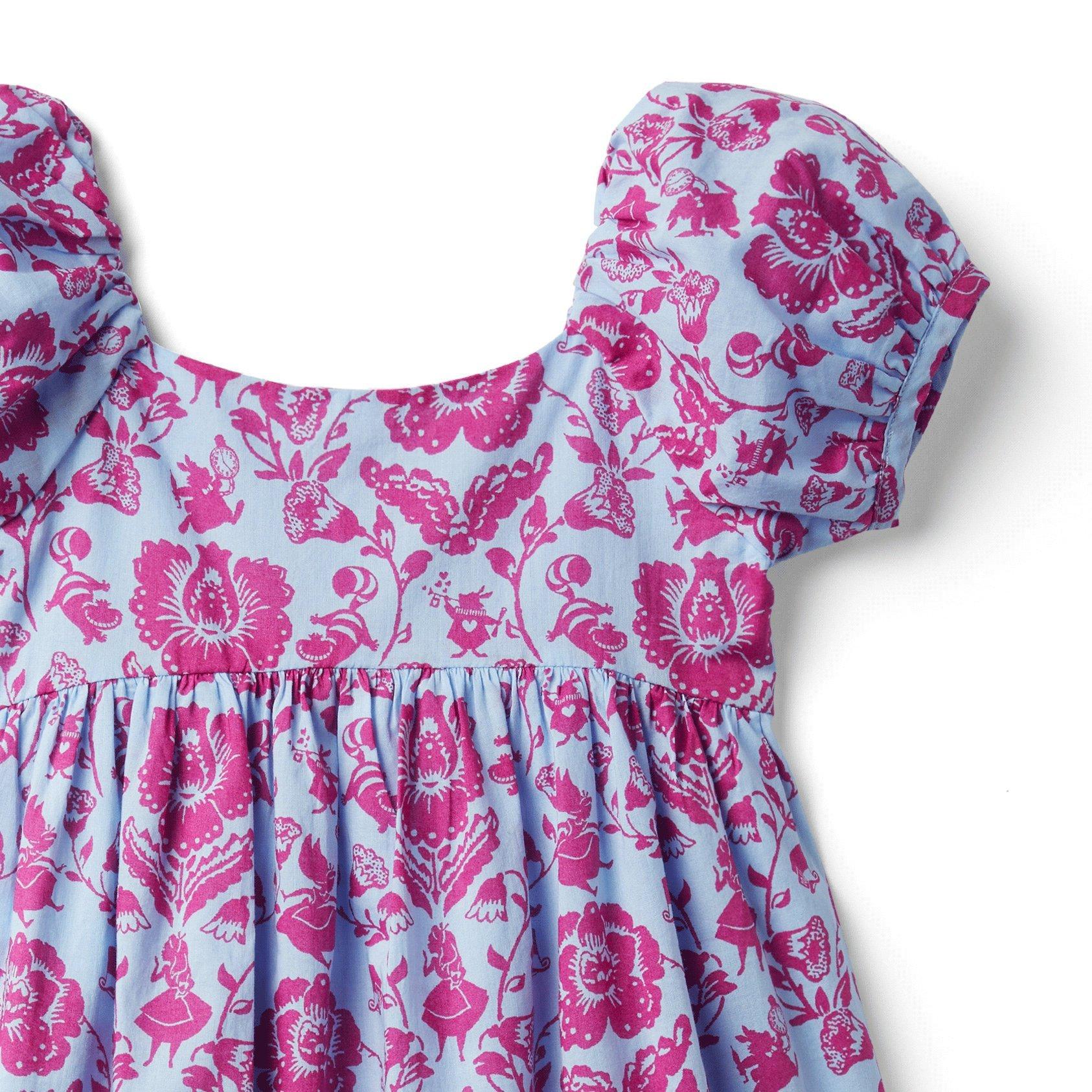Disney Alice in Wonderland Floral Puff Sleeve Dress image number 2