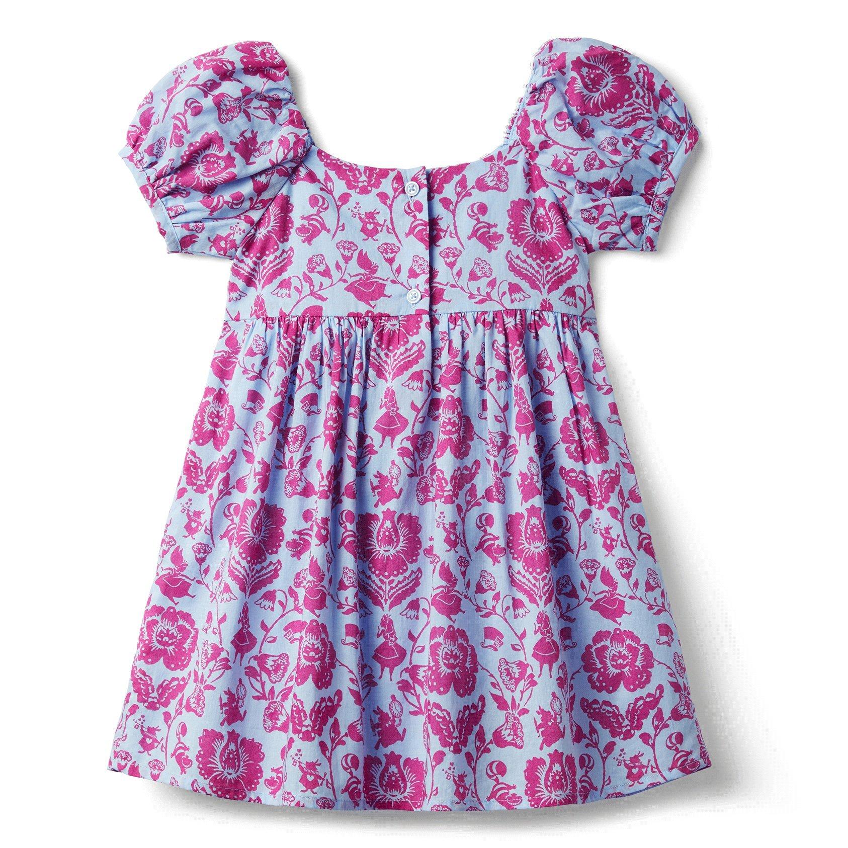 Disney Alice in Wonderland Floral Puff Sleeve Dress image number 3