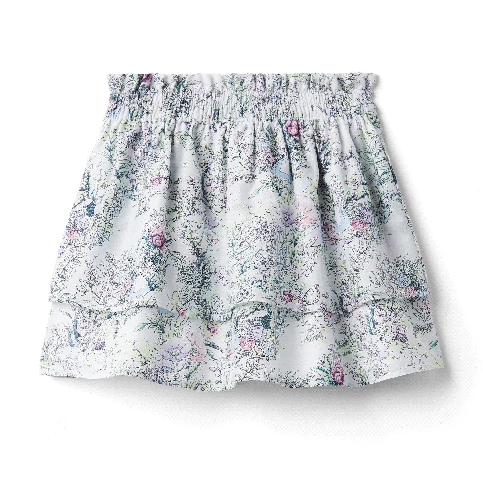 Disney Alice in Wonderland Floral Tiered Skirt image number 0