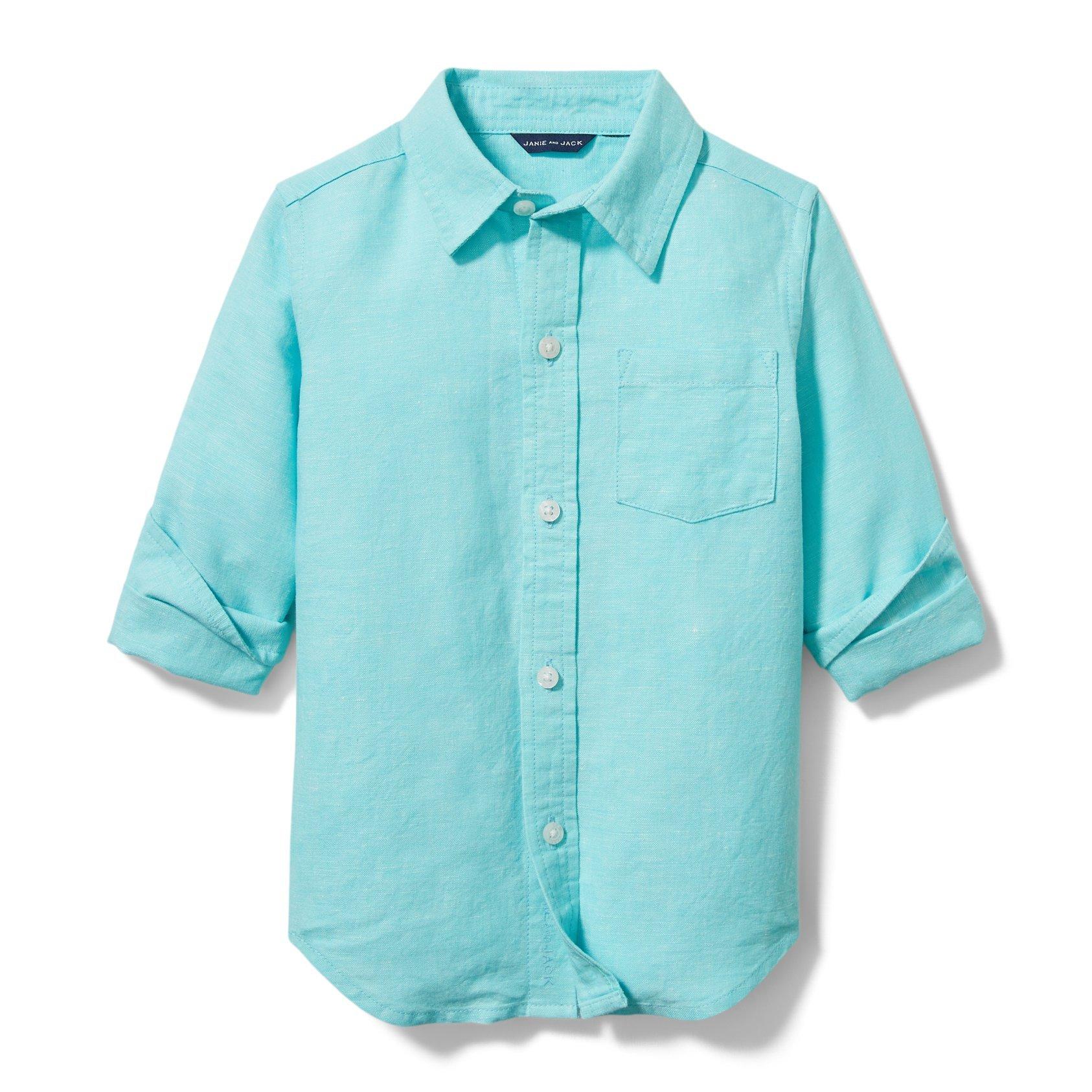 Linen Roll-Cuff Shirt  image number 0