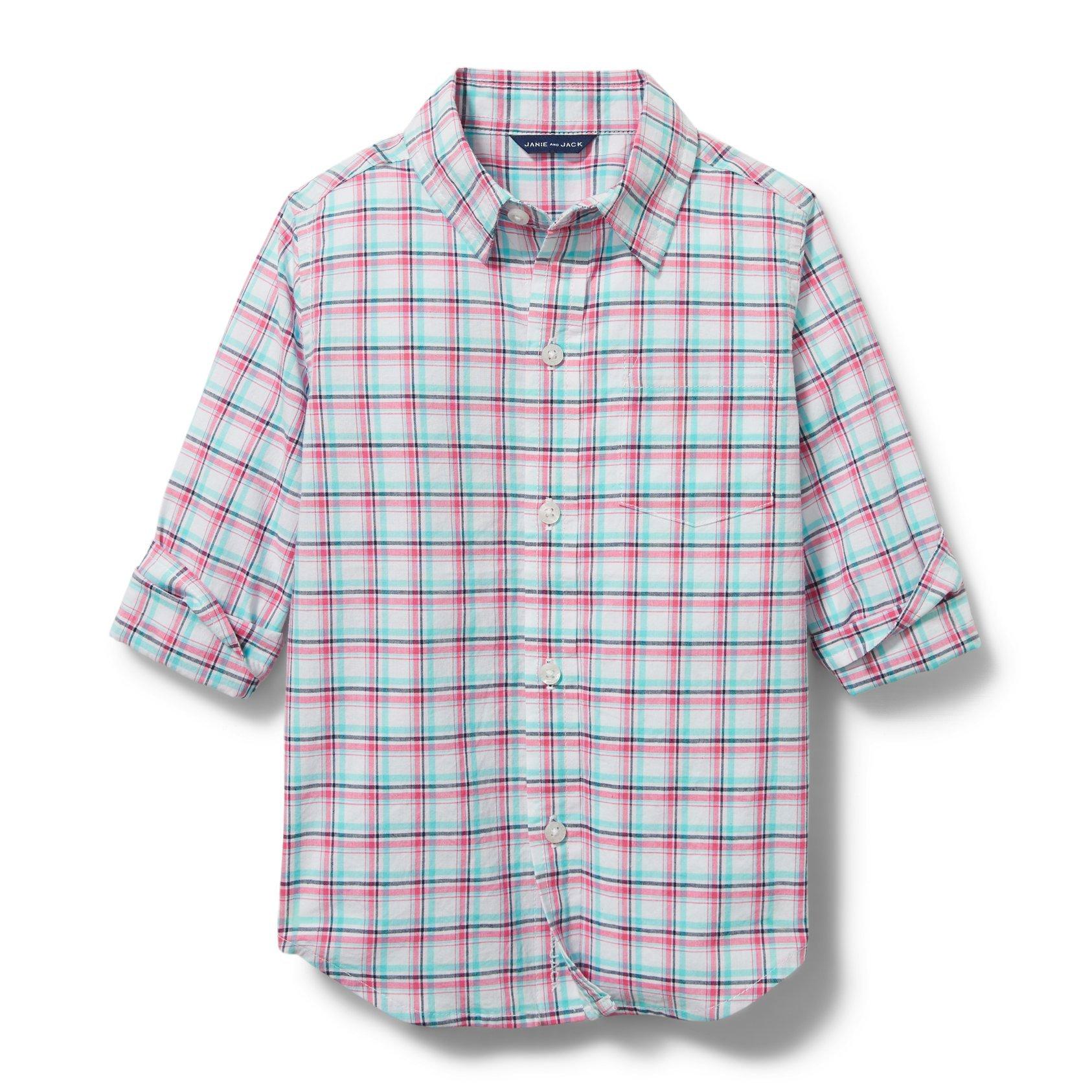 Madras Plaid Roll-Cuff Shirt  image number 0