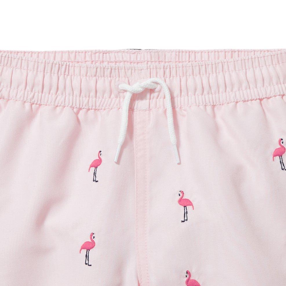 Embroidered Flamingo Swim Trunk image number 1