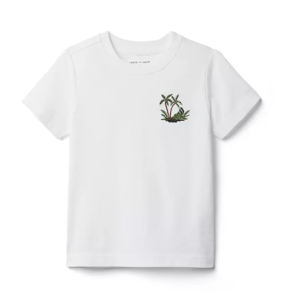 Embroidered Palm Tee