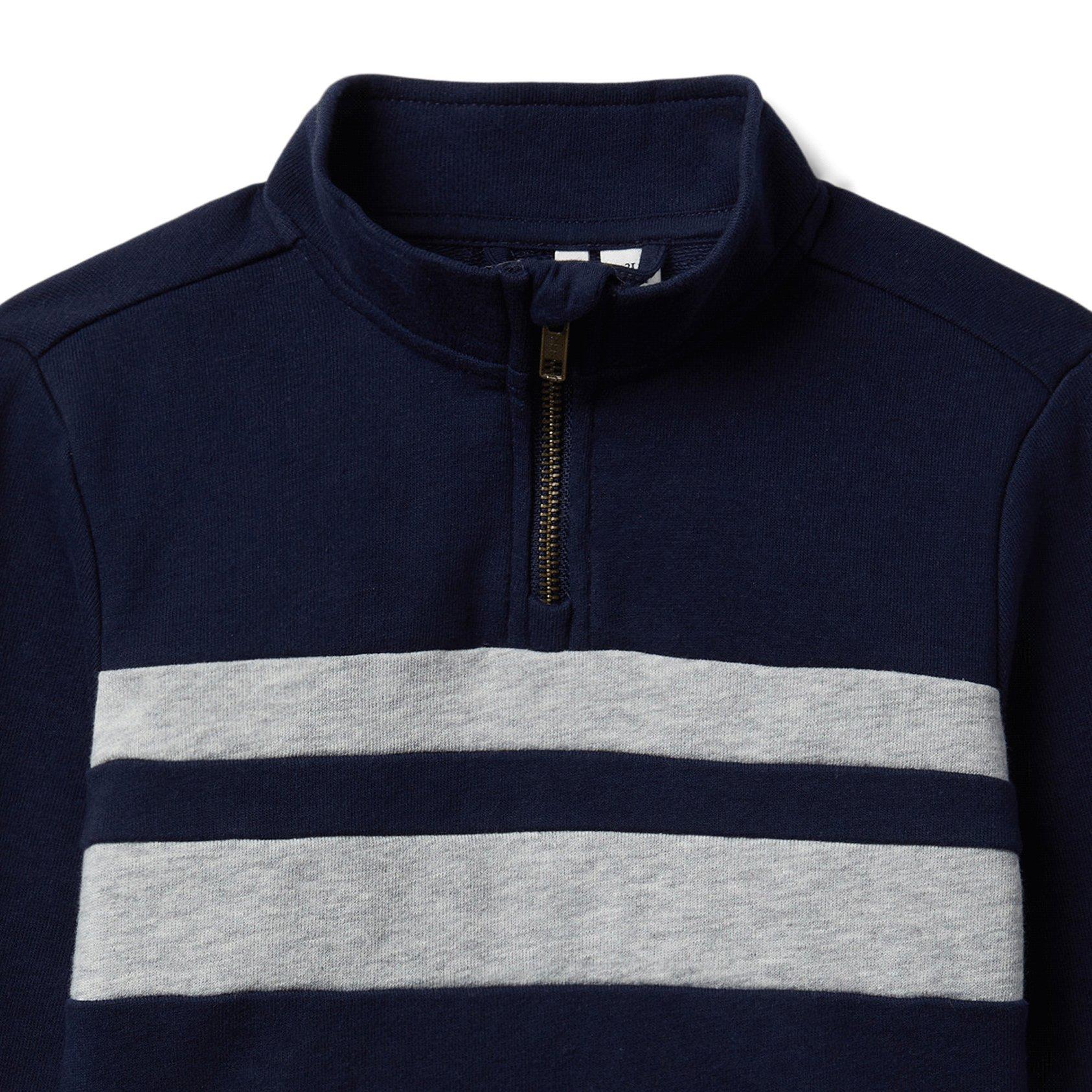 Striped Half-Zip Sweatshirt image number 1