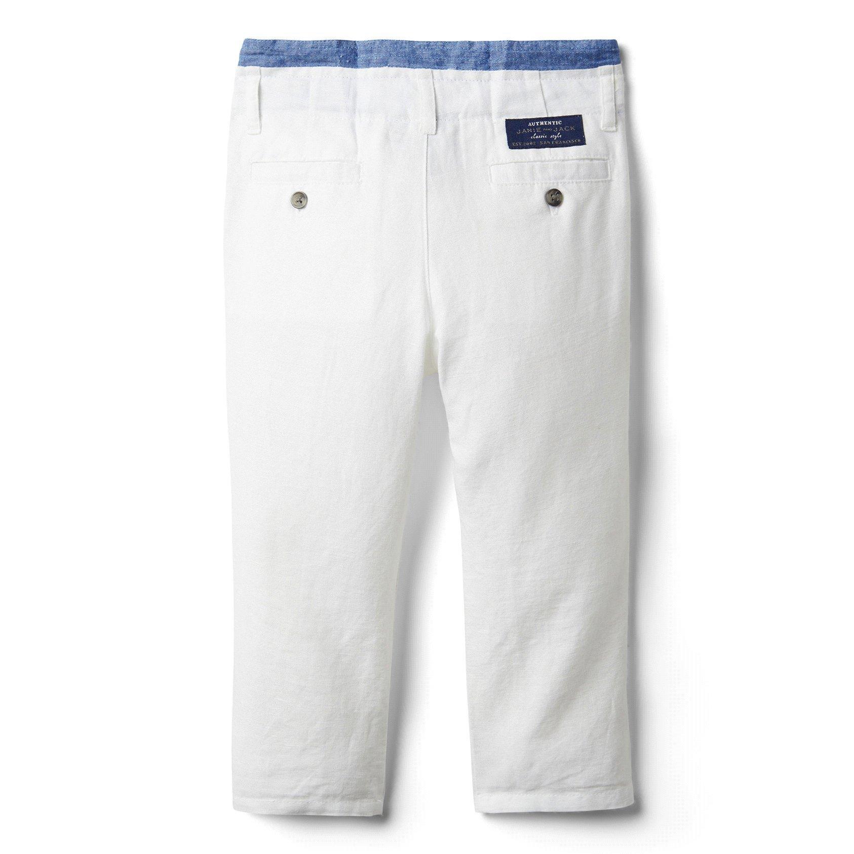Linen Double Waistband Pant  image number 4