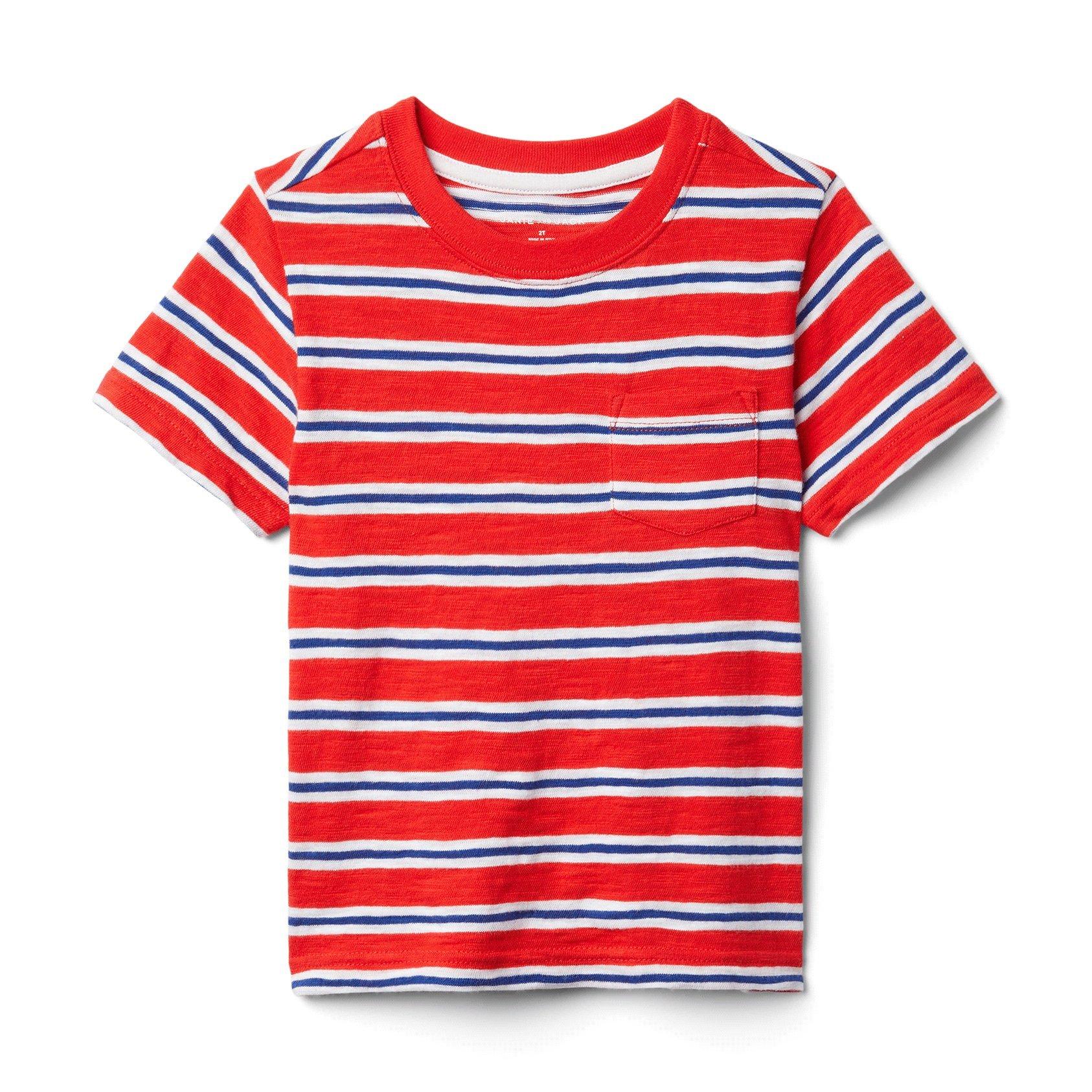 Striped Slub Pocket Tee  image number 0