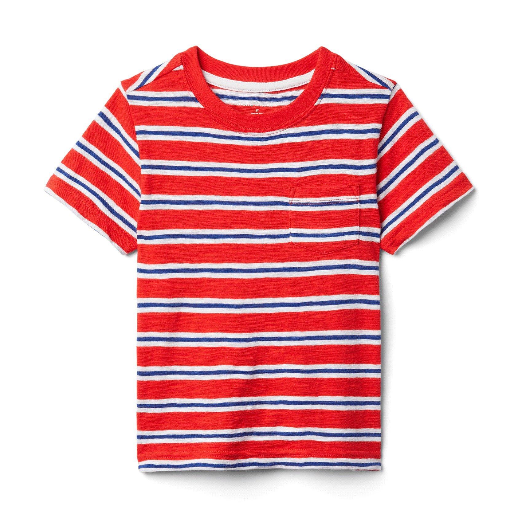 Striped Slub Pocket Tee  image number 0