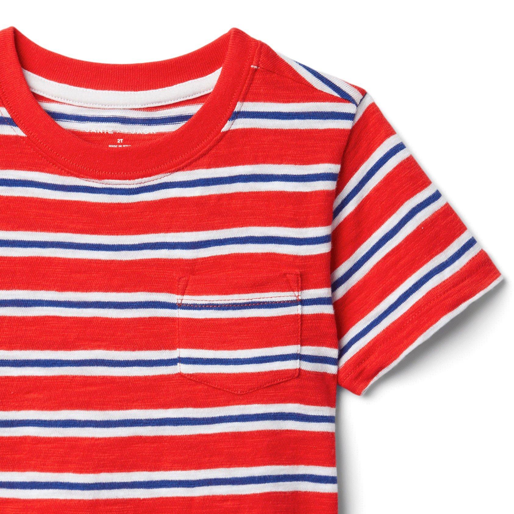 Striped Slub Pocket Tee  image number 2