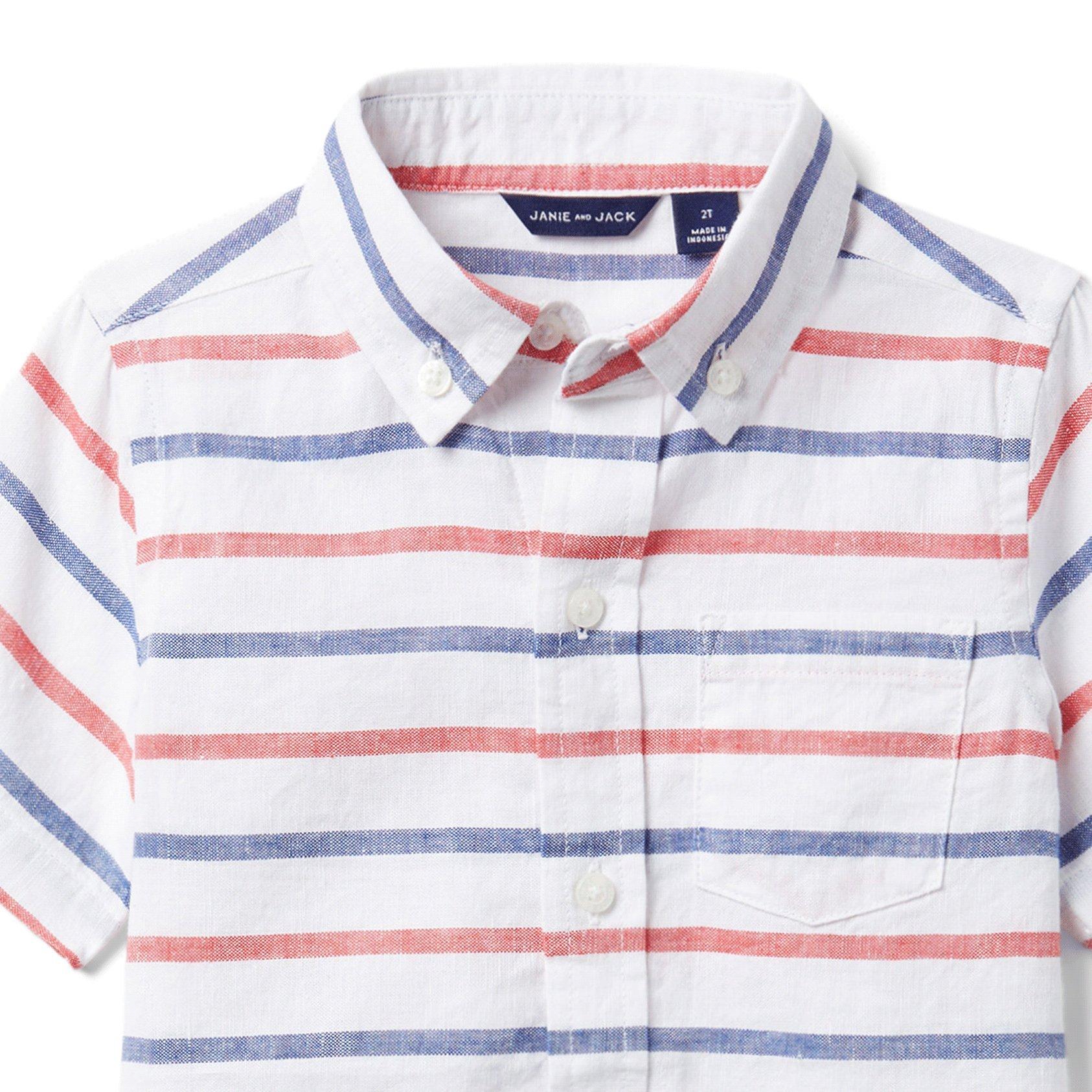 Striped Linen Shirt  image number 1