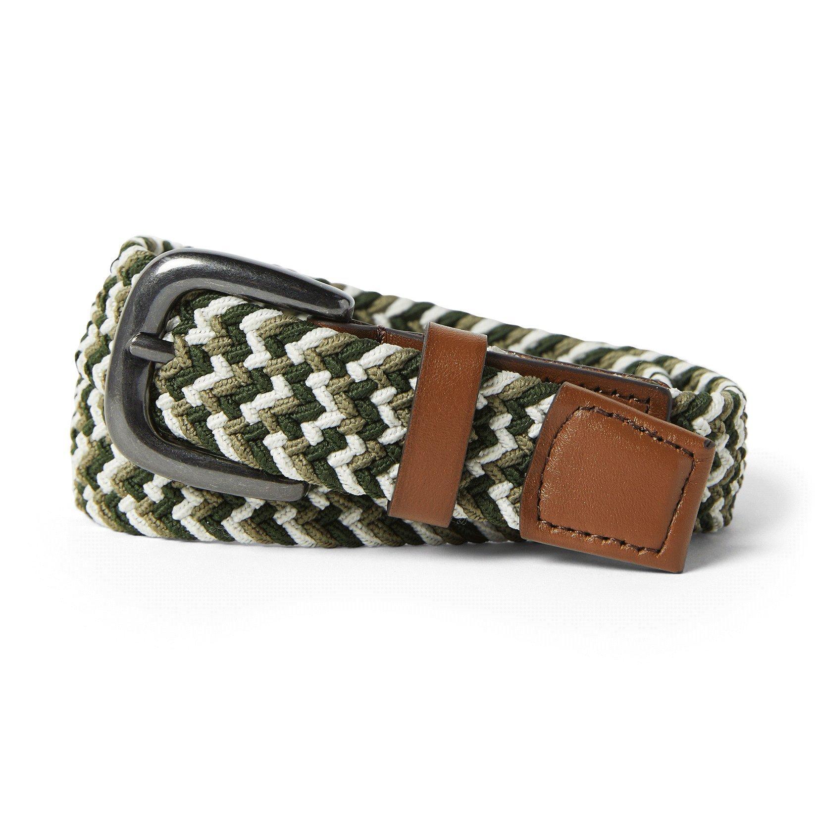 Braided Leather Trim Belt image number 0