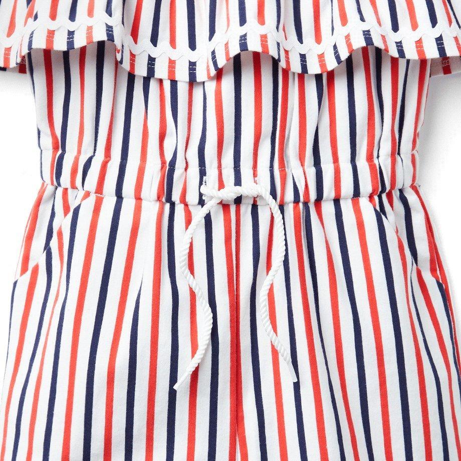 Striped Cold Shoulder Romper image number 2