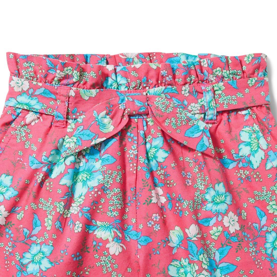 Floral Paperbag Waist Short  image number 1