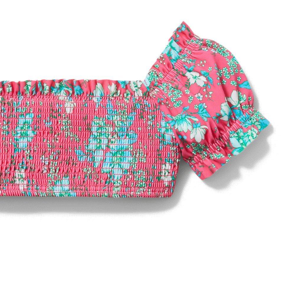 Floral Puff Sleeve 2-Piece Swimsuit image number 2