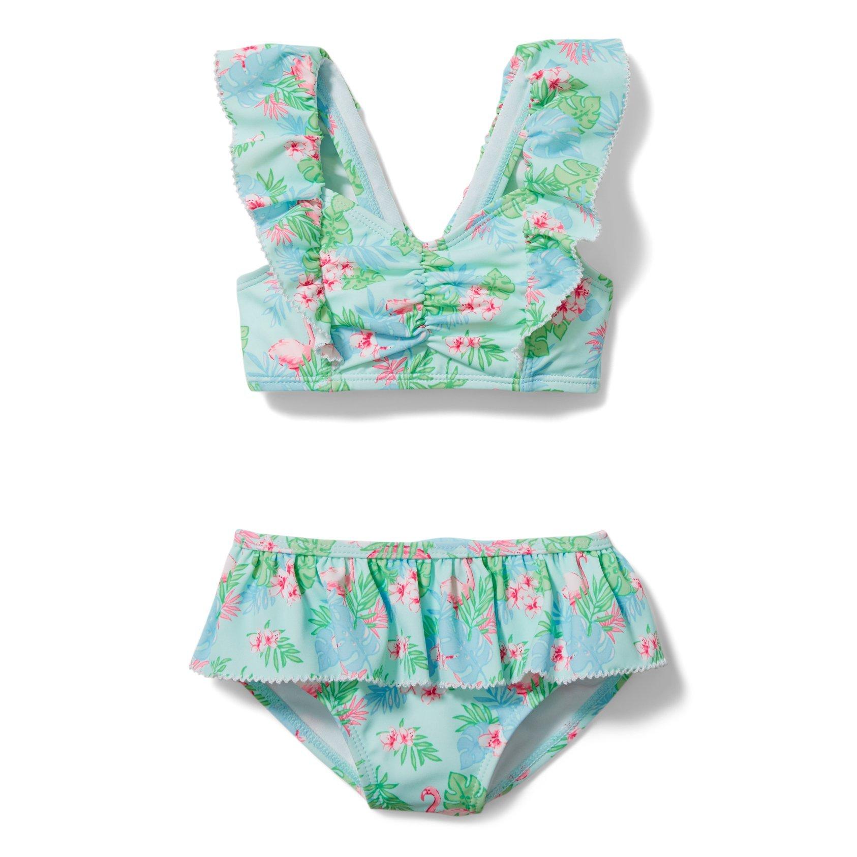Flamingo Ruffle 2-Piece Swimsuit image number 0