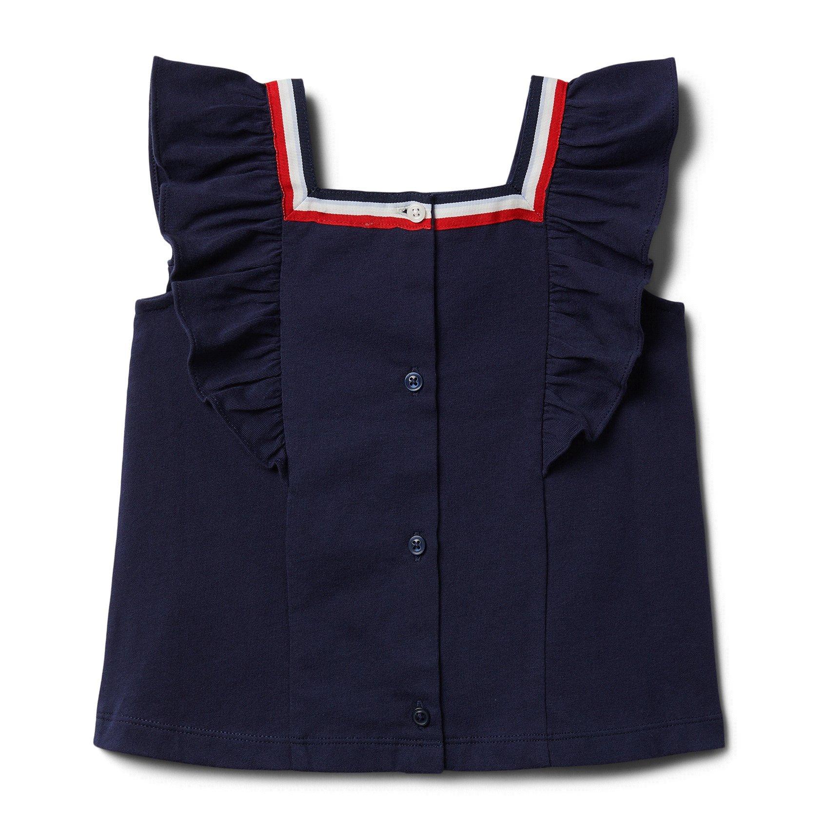 Square Neck Ruffle Top  image number 1