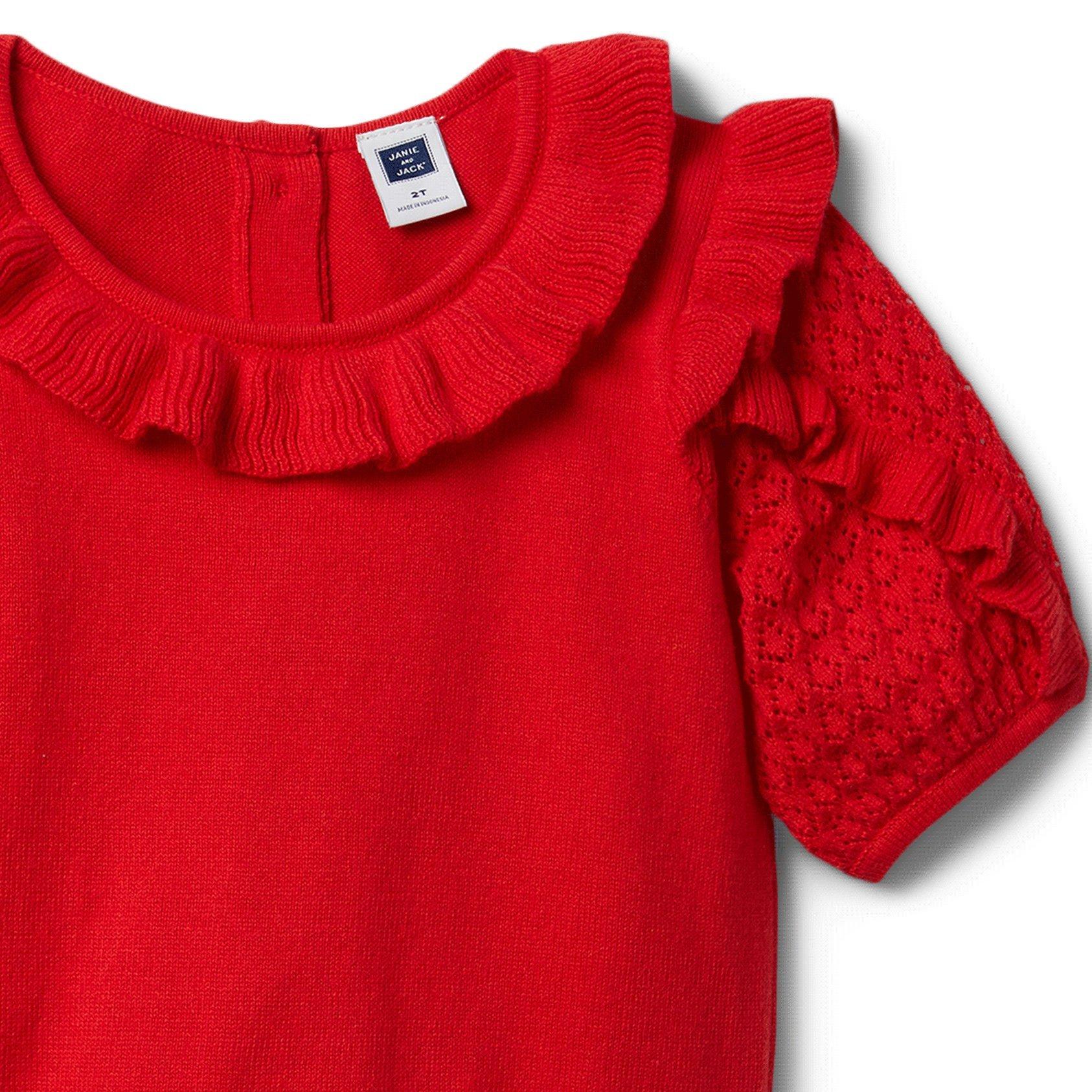 Pointelle Short Sleeve Sweater  image number 2