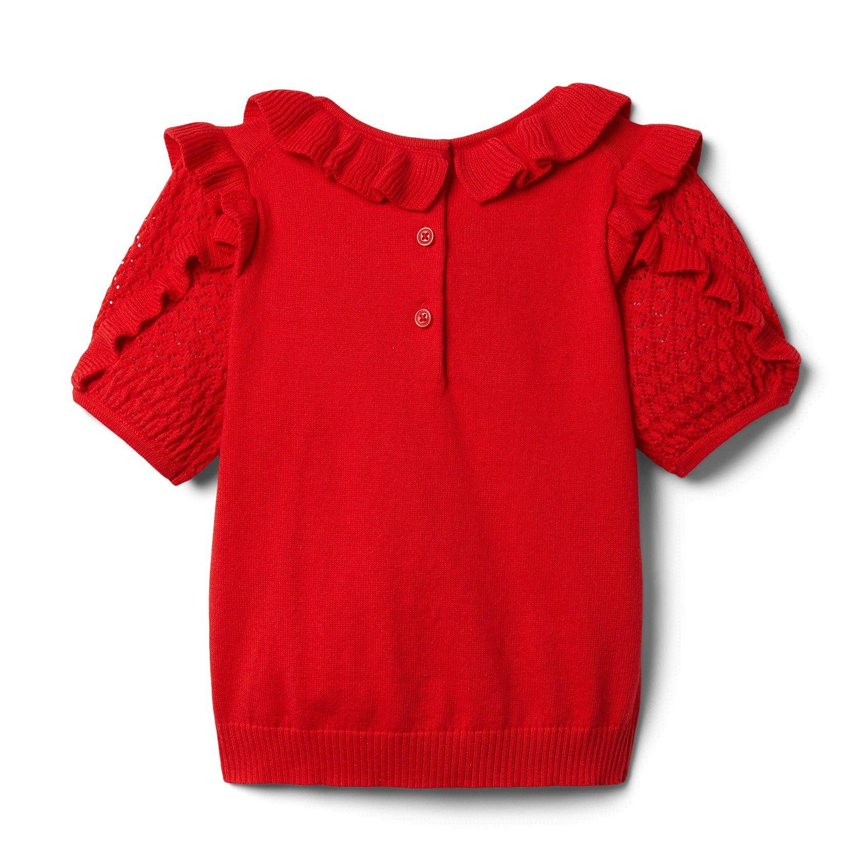 Pointelle Short Sleeve Sweater  image number 1