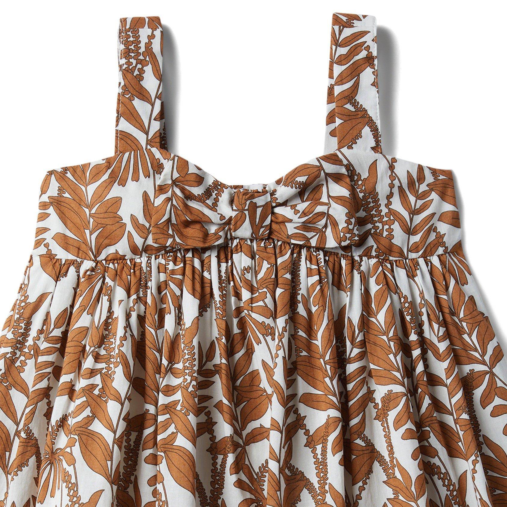 Vine Print Bow Front Dress  image number 1