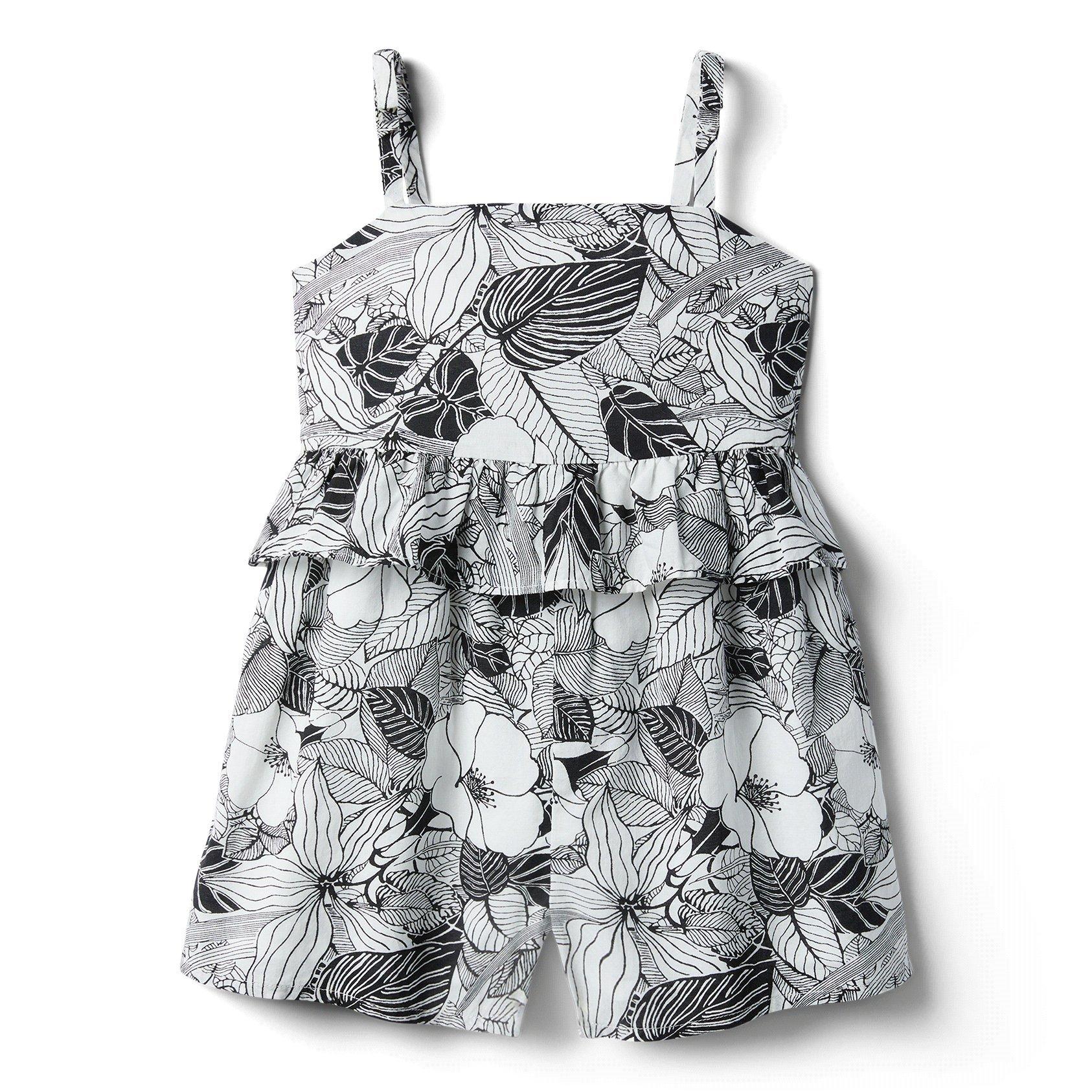 Floral Peplum Romper image number 0