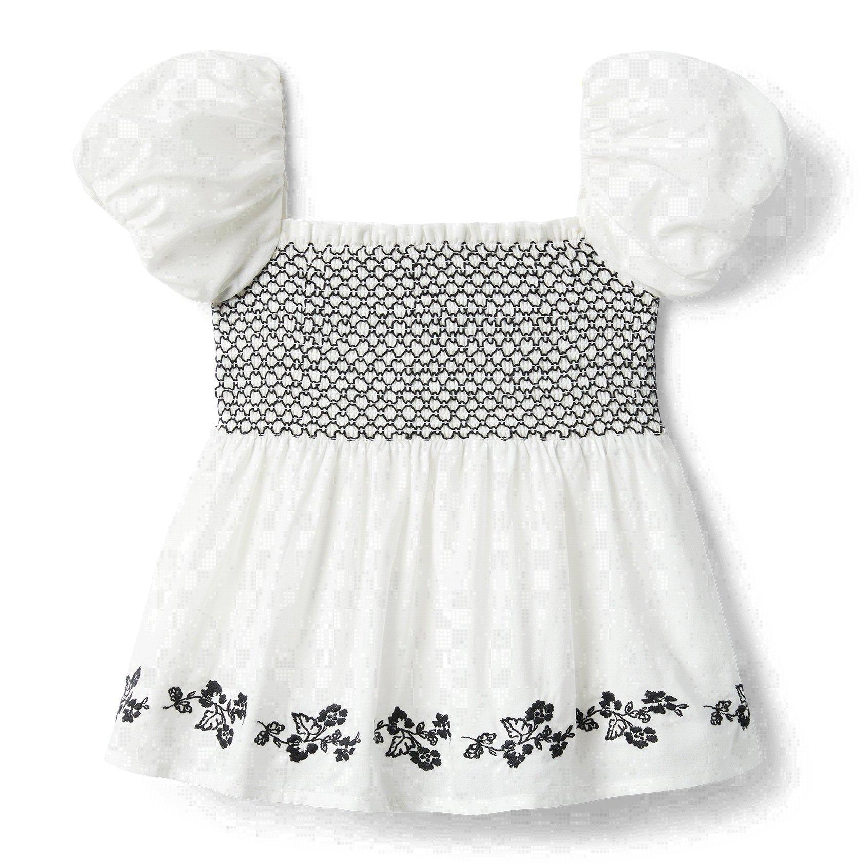 Embroidered Puff Sleeve Top image number 0