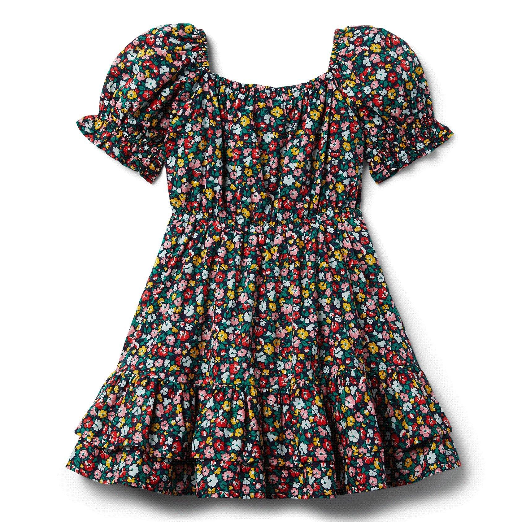 Floral Puff Sleeve Dress  image number 1