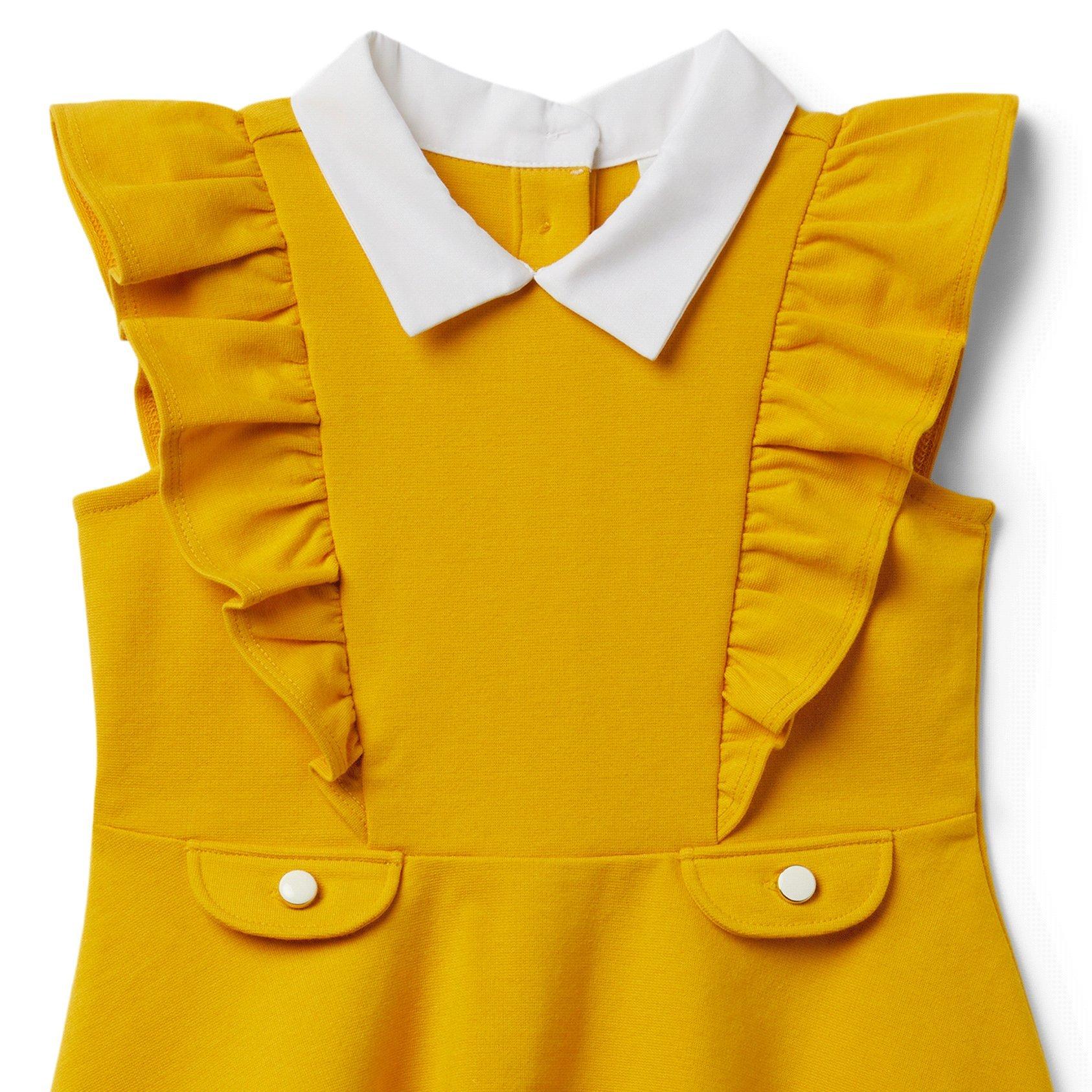 Collared Ruffle Ponte Dress image number 1