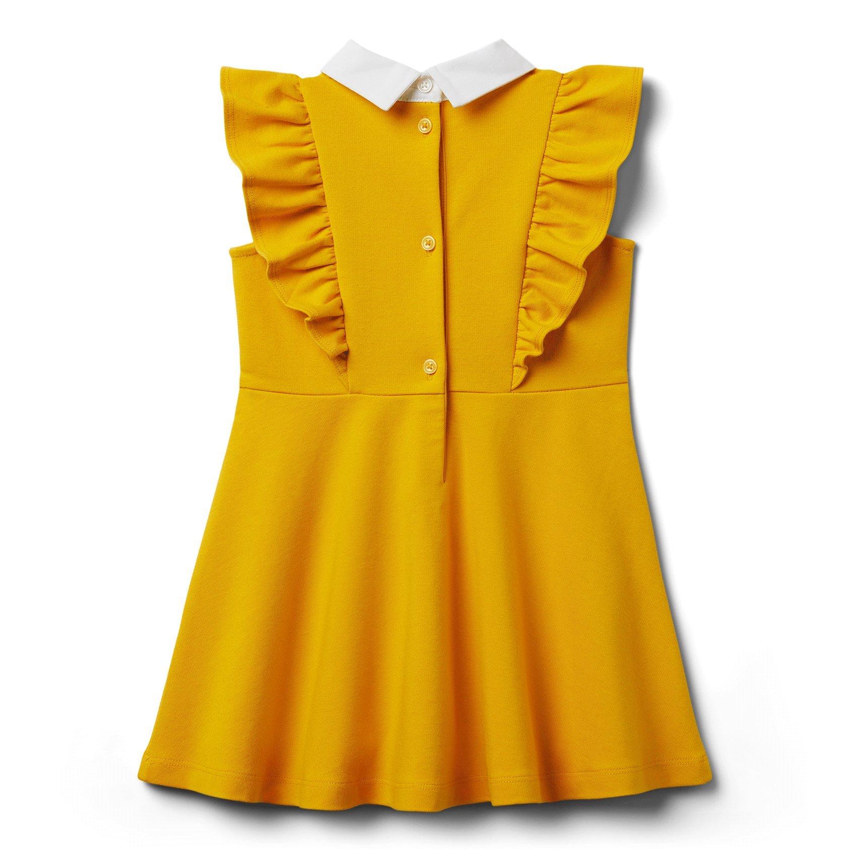 Collared Ruffle Ponte Dress image number 3