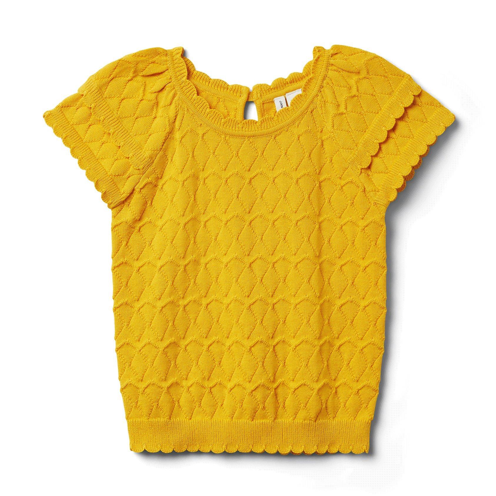 Textured Scallop Sleeve Sweater   image number 0