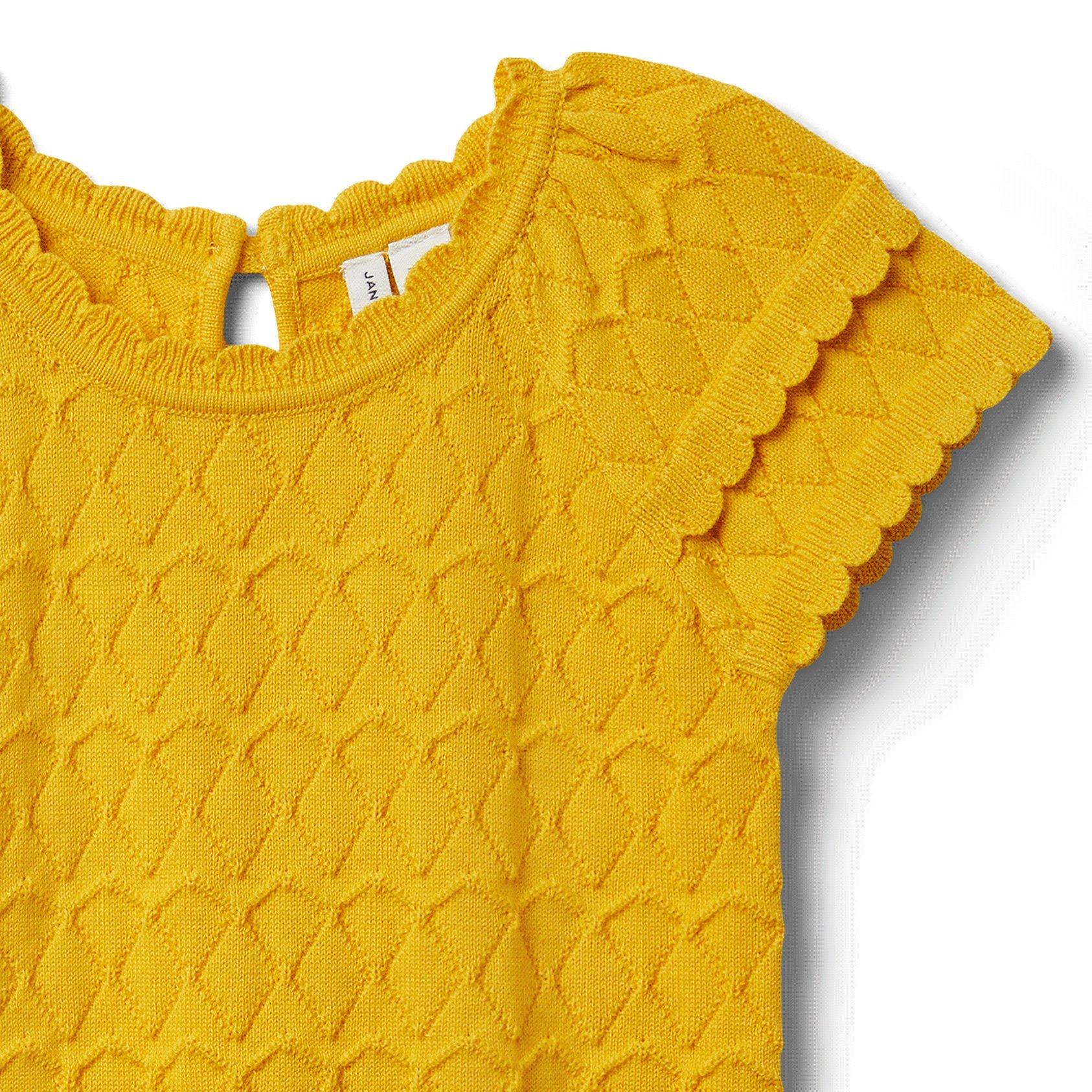 Textured Scallop Sleeve Sweater   image number 2