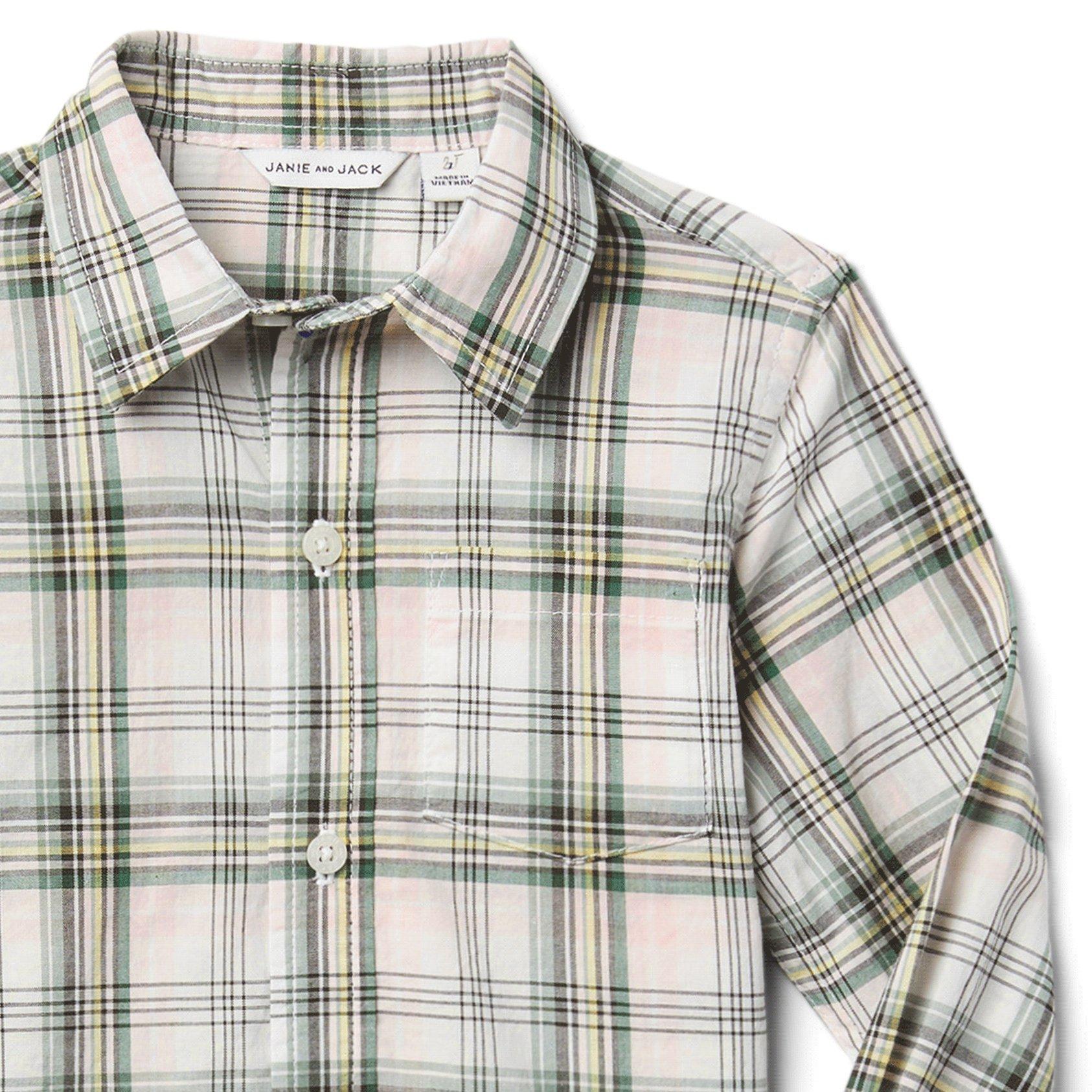 Madras Plaid Roll-Cuff Shirt  image number 4