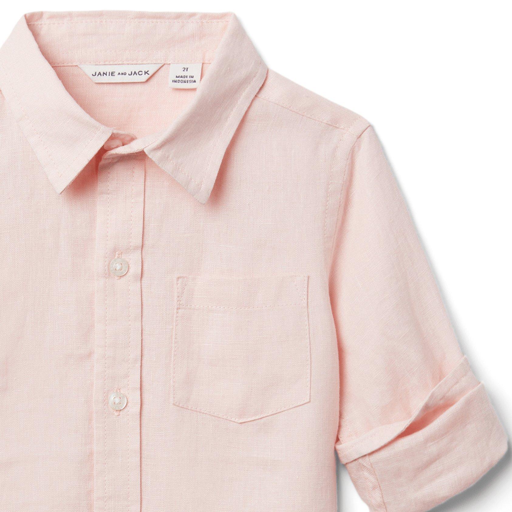 Linen Roll-Cuff Shirt  image number 3