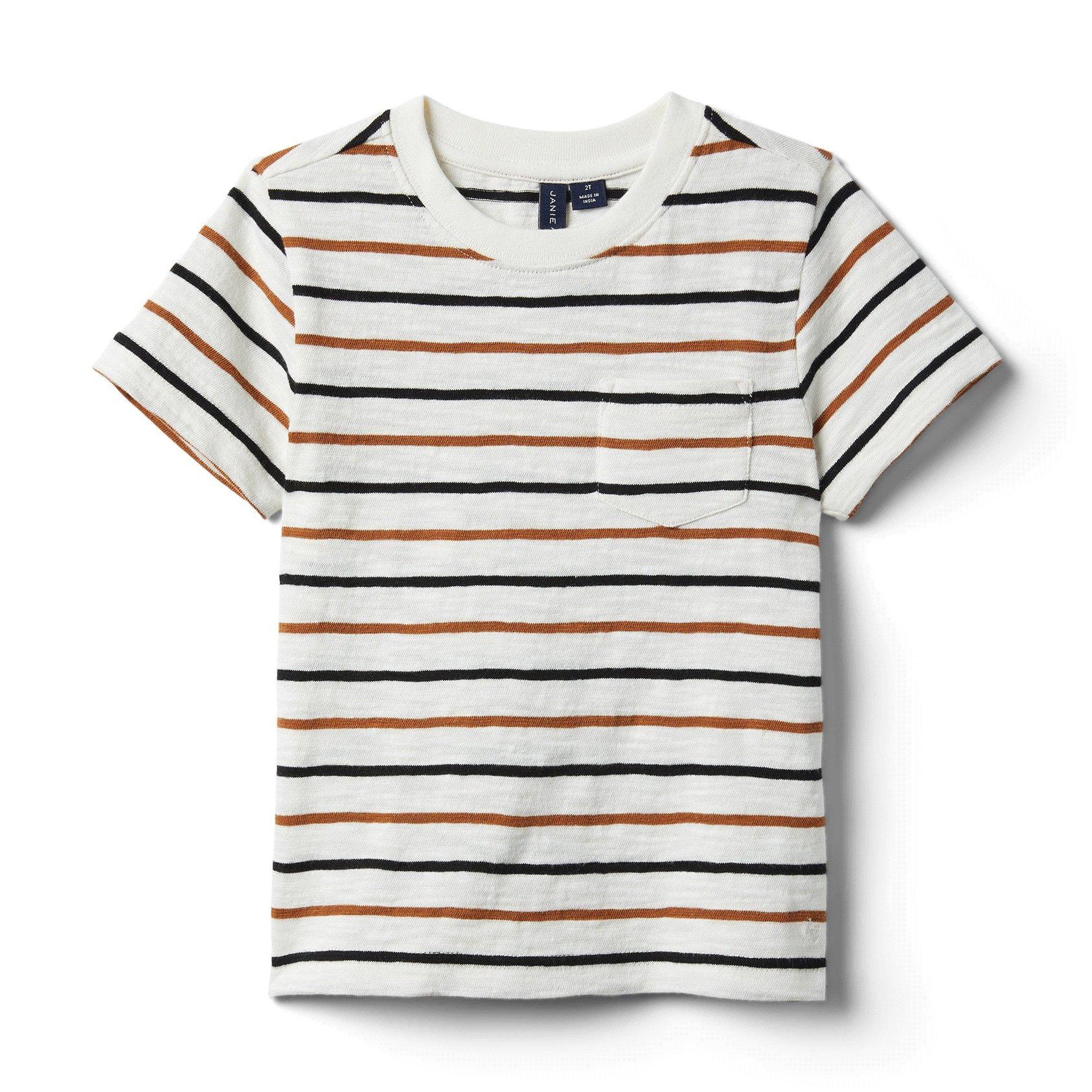 Striped Slub Pocket Tee image number 0