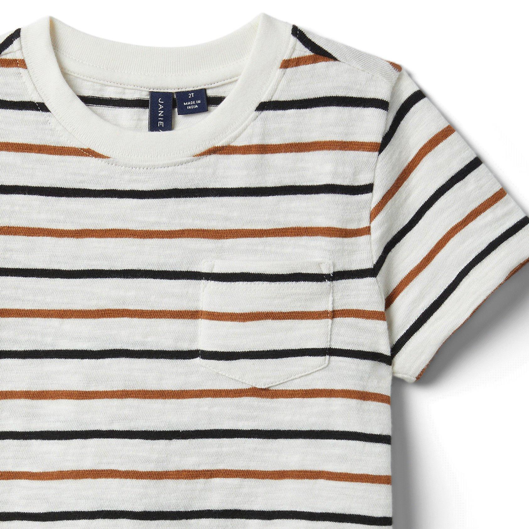 Striped Slub Pocket Tee image number 1